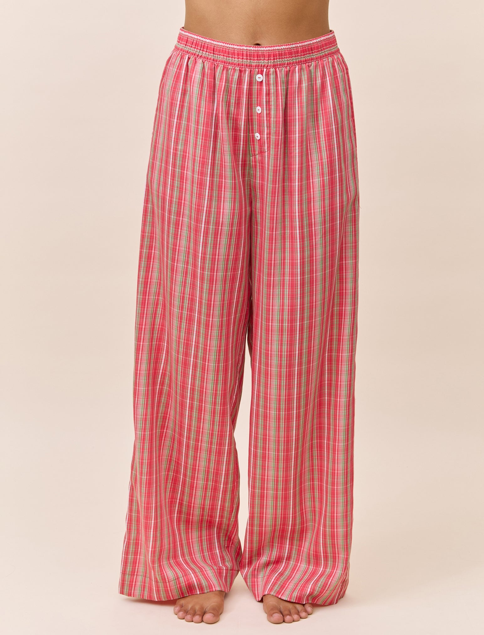 Holiday Plaid Full Length Pant