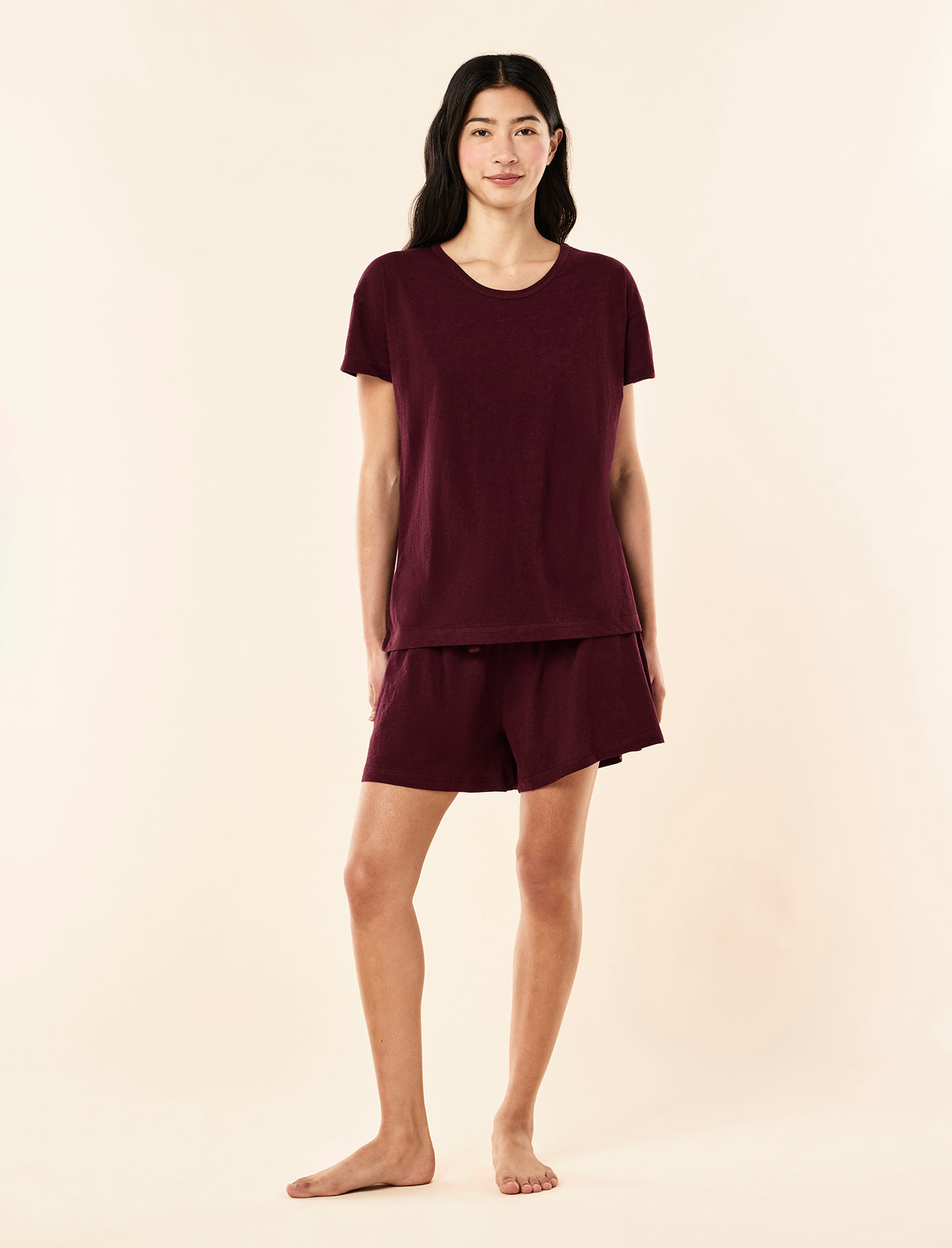 Zoey wearing the Jada Organic Cotton Knit Boxer
