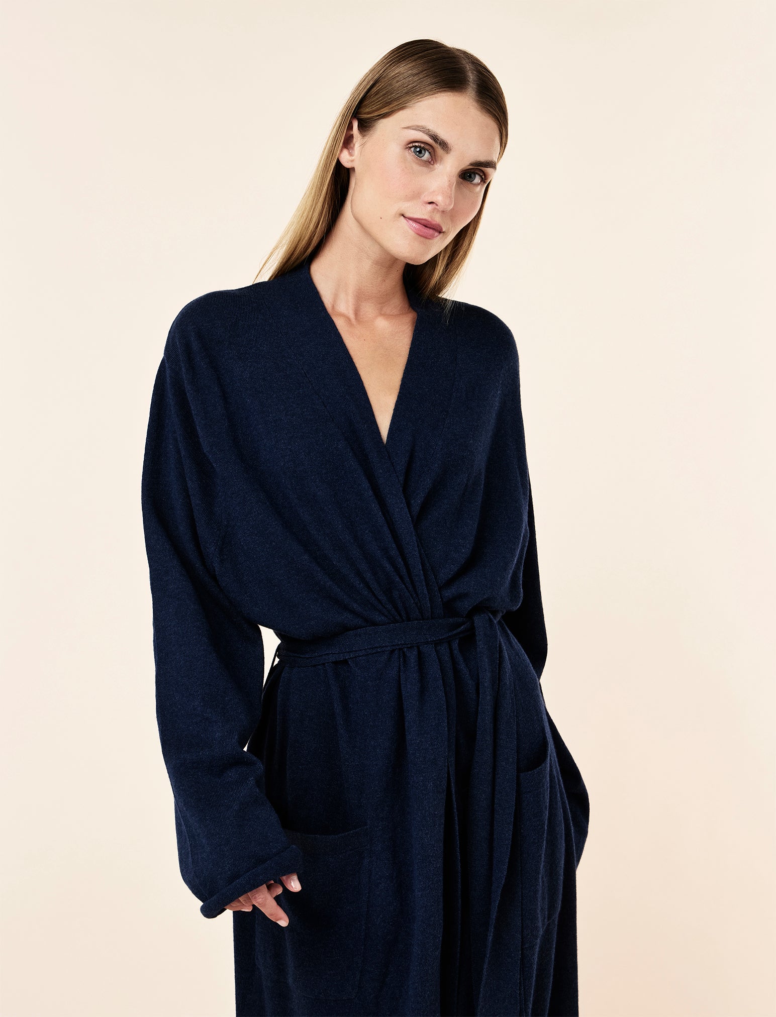Cotton Cashmere Maxi Robe