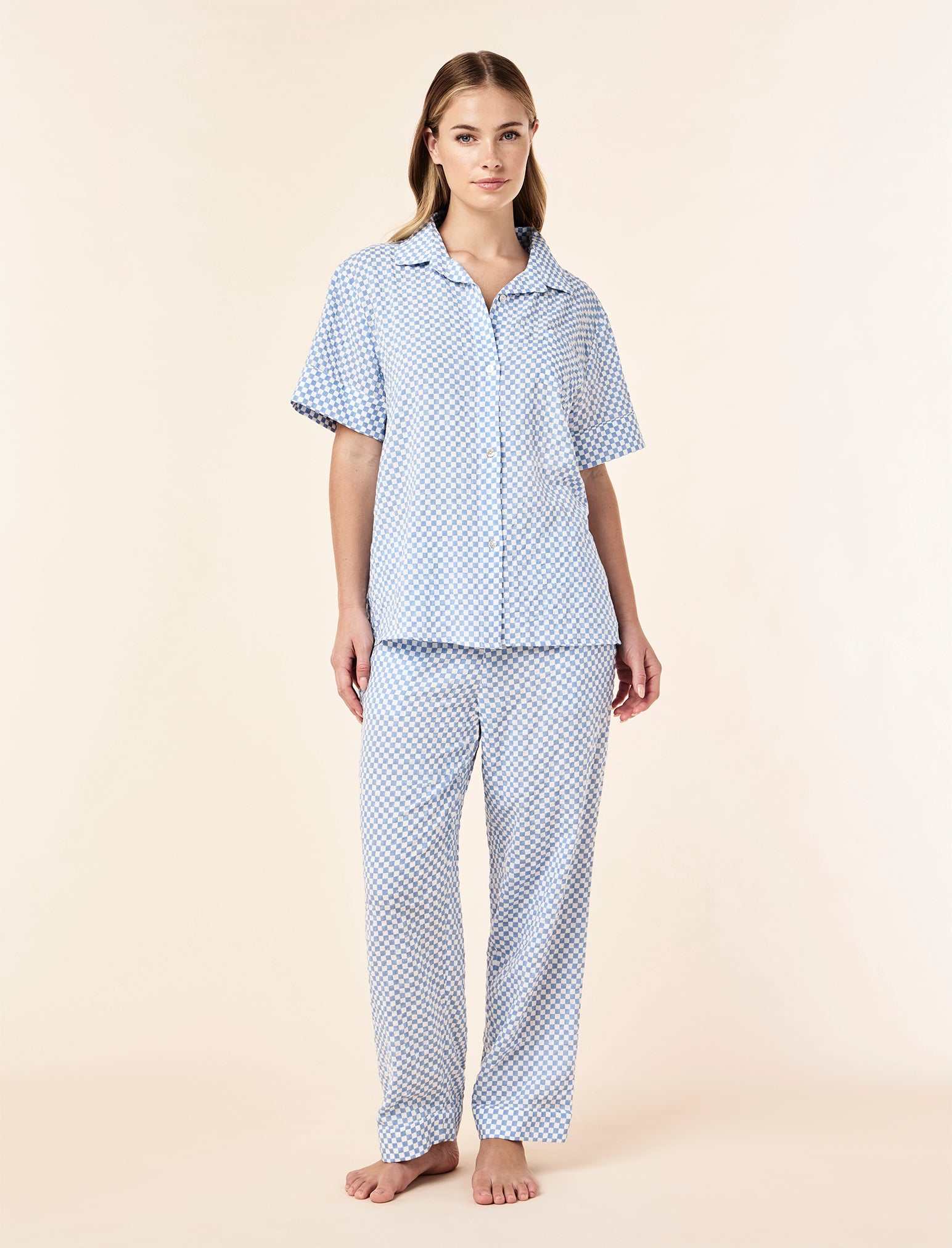 Anais Short Sleeve Full Length PJ Set
