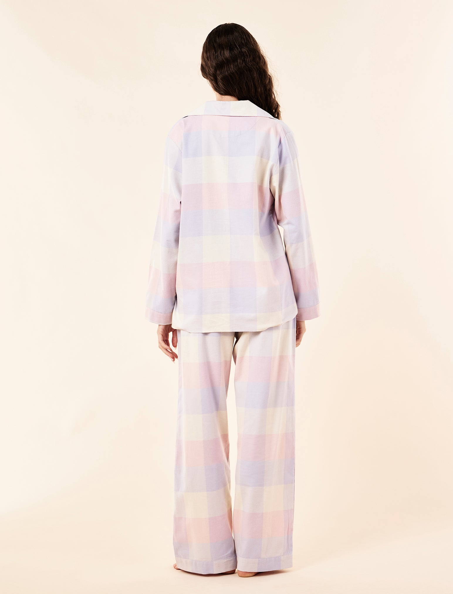 Organic Cotton Plaid Full Length PJ Set