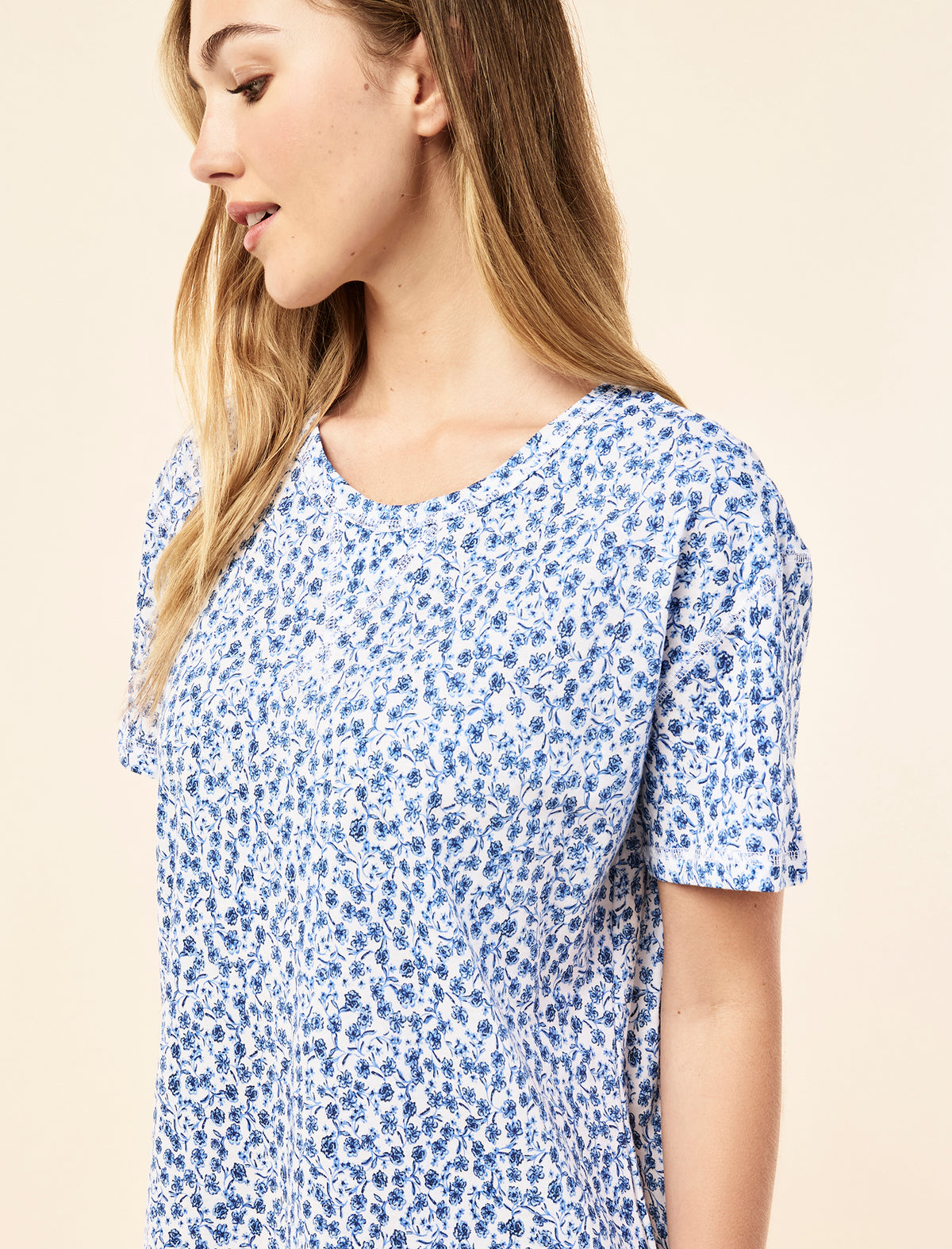 Sorrento Organic Cotton Knit Midi Nightie