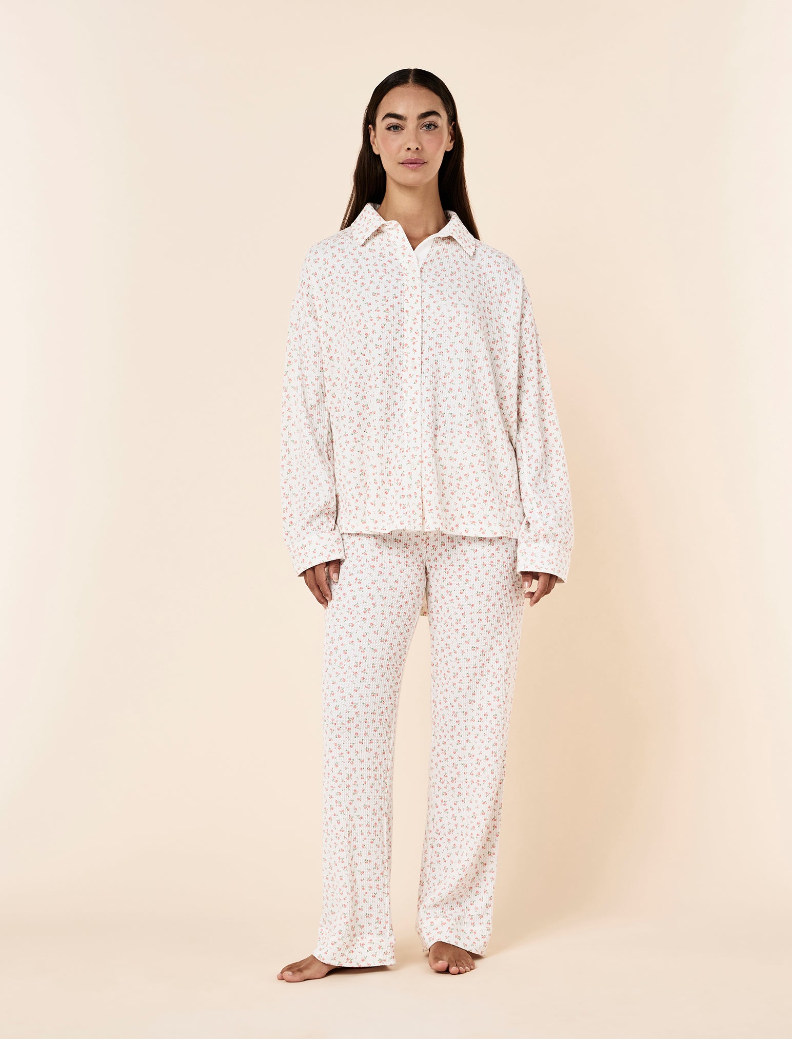 Super Soft Waffle Full Length PJ Set