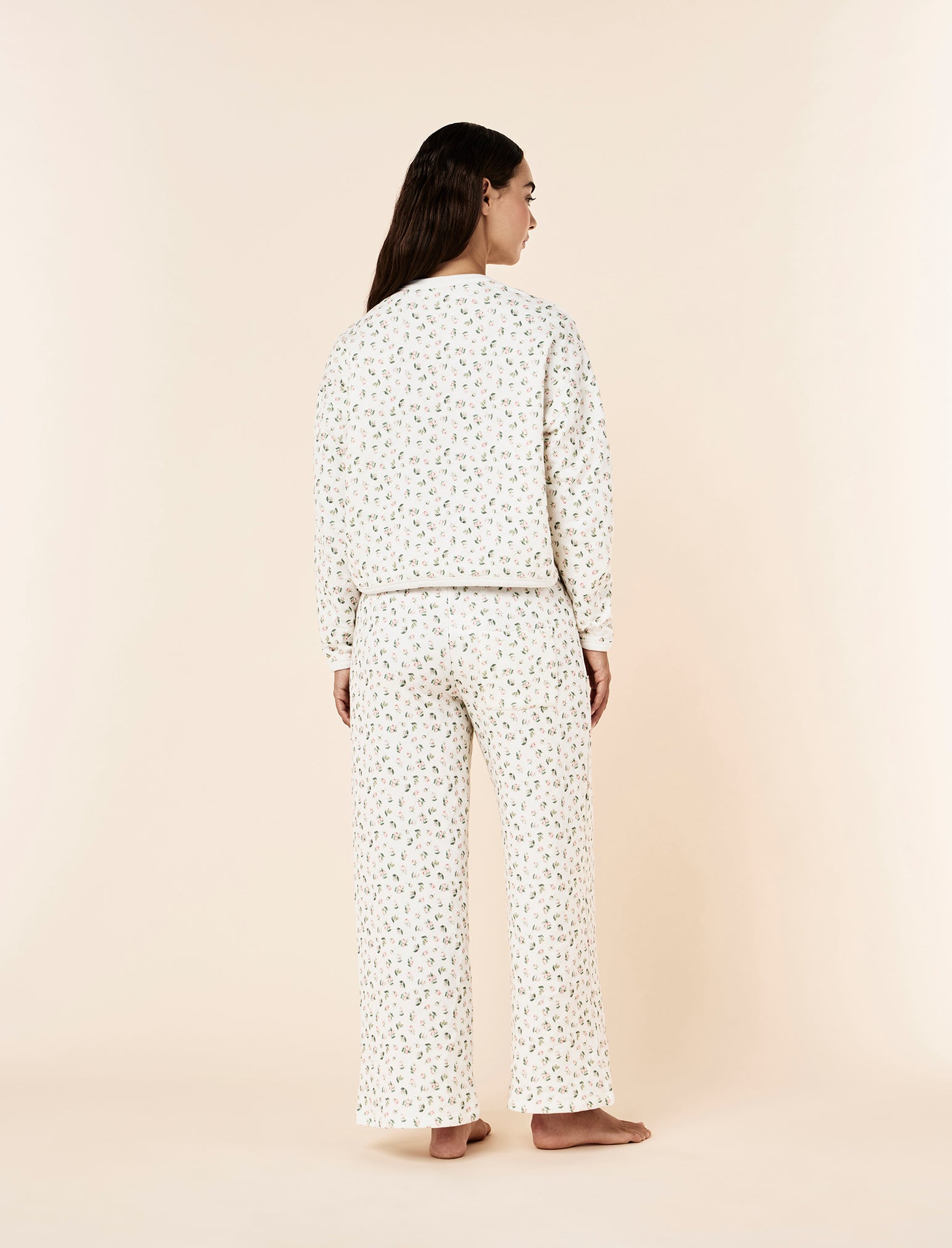 Quilted Cotton Straight Leg Pant