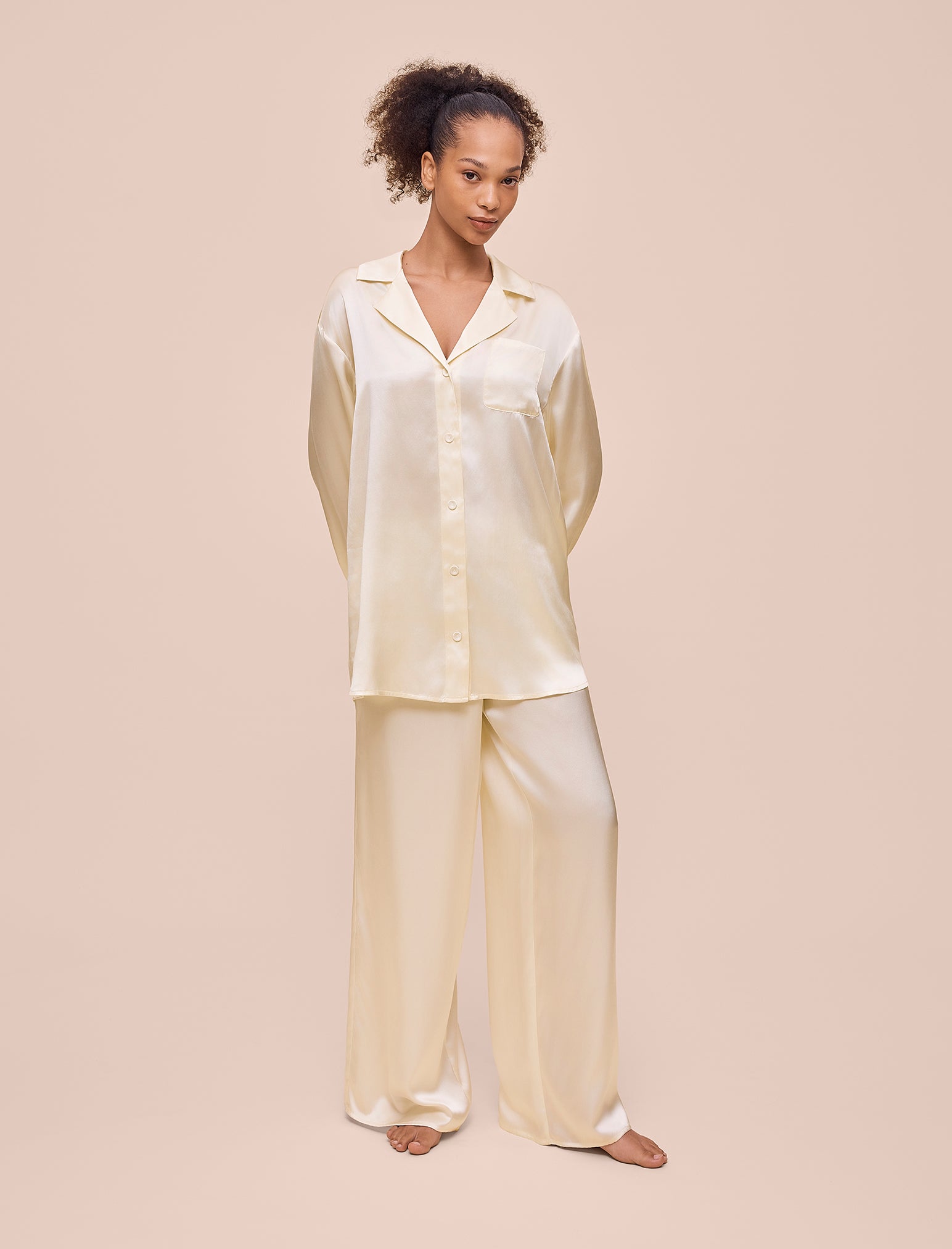 Audrey Mulberry Silk Boyfriend Shirt