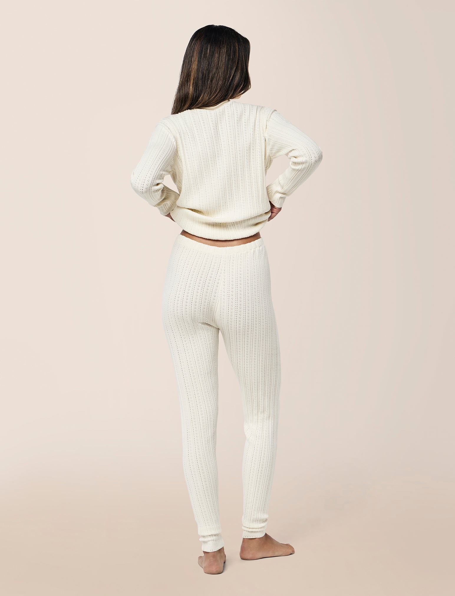 Cable Pointelle Full Length PJ Set