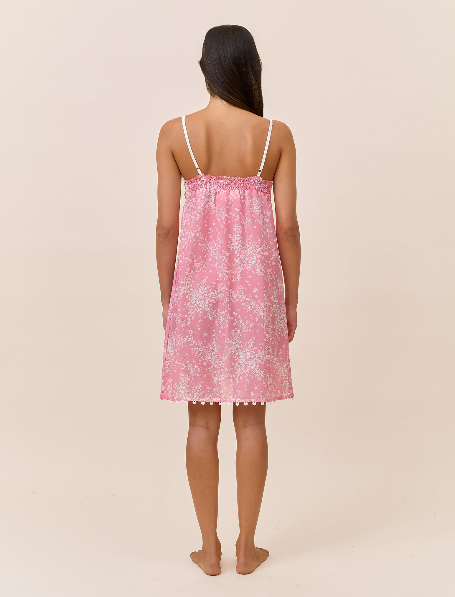 Cheri Blossom Lace Front Midi Nightie