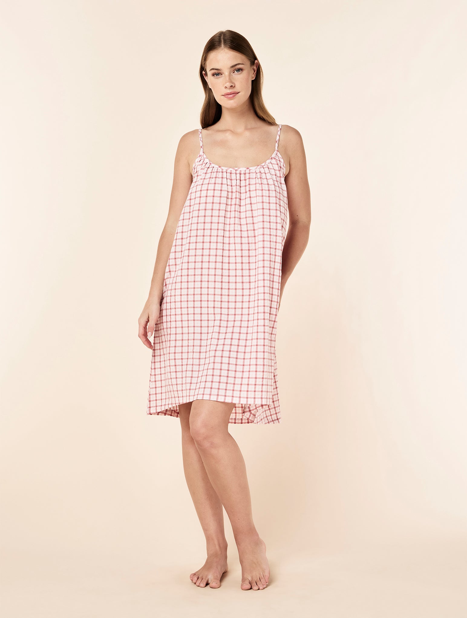 Seersucker Strappy Nightie