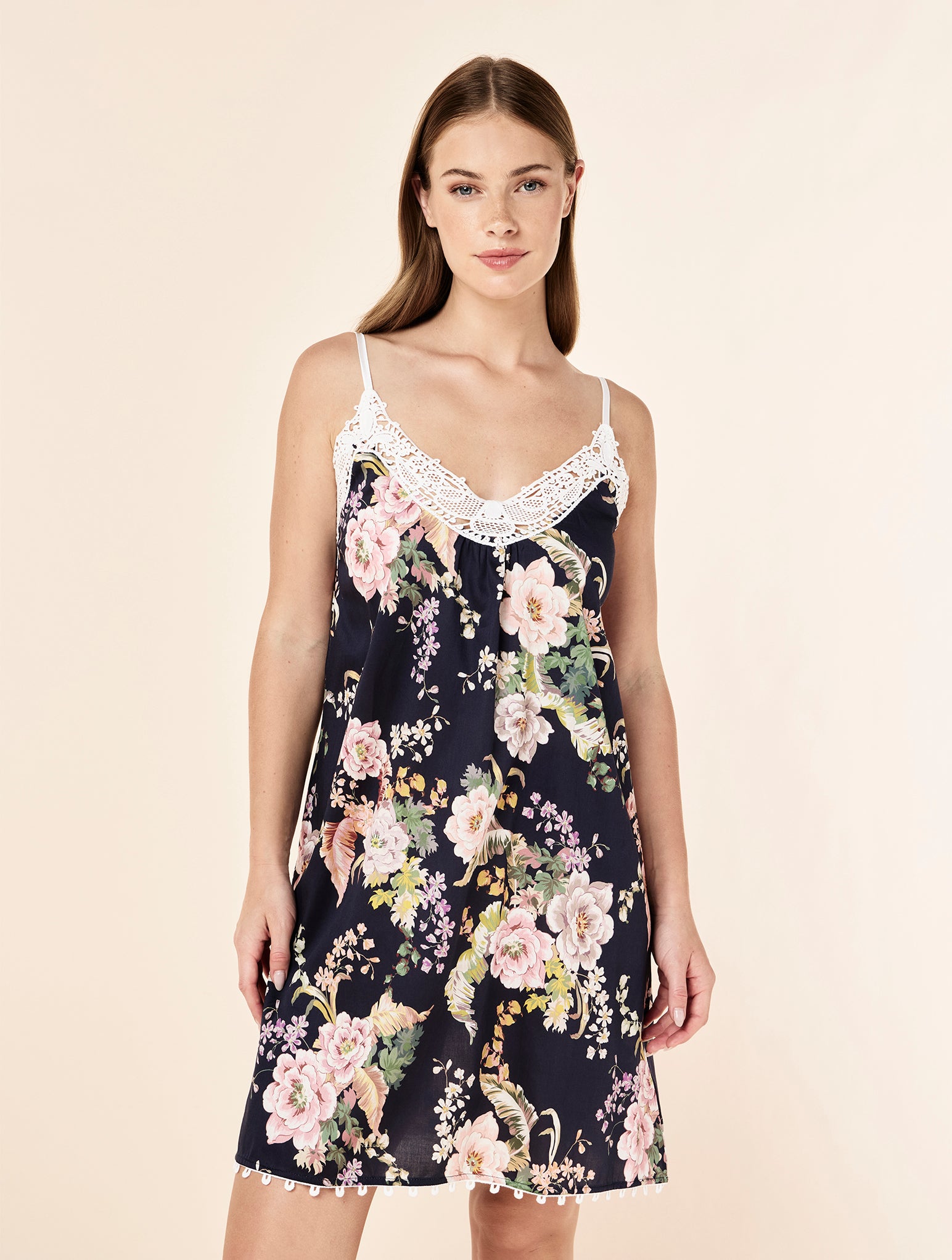 Betsy Lace Front Midi Nightie