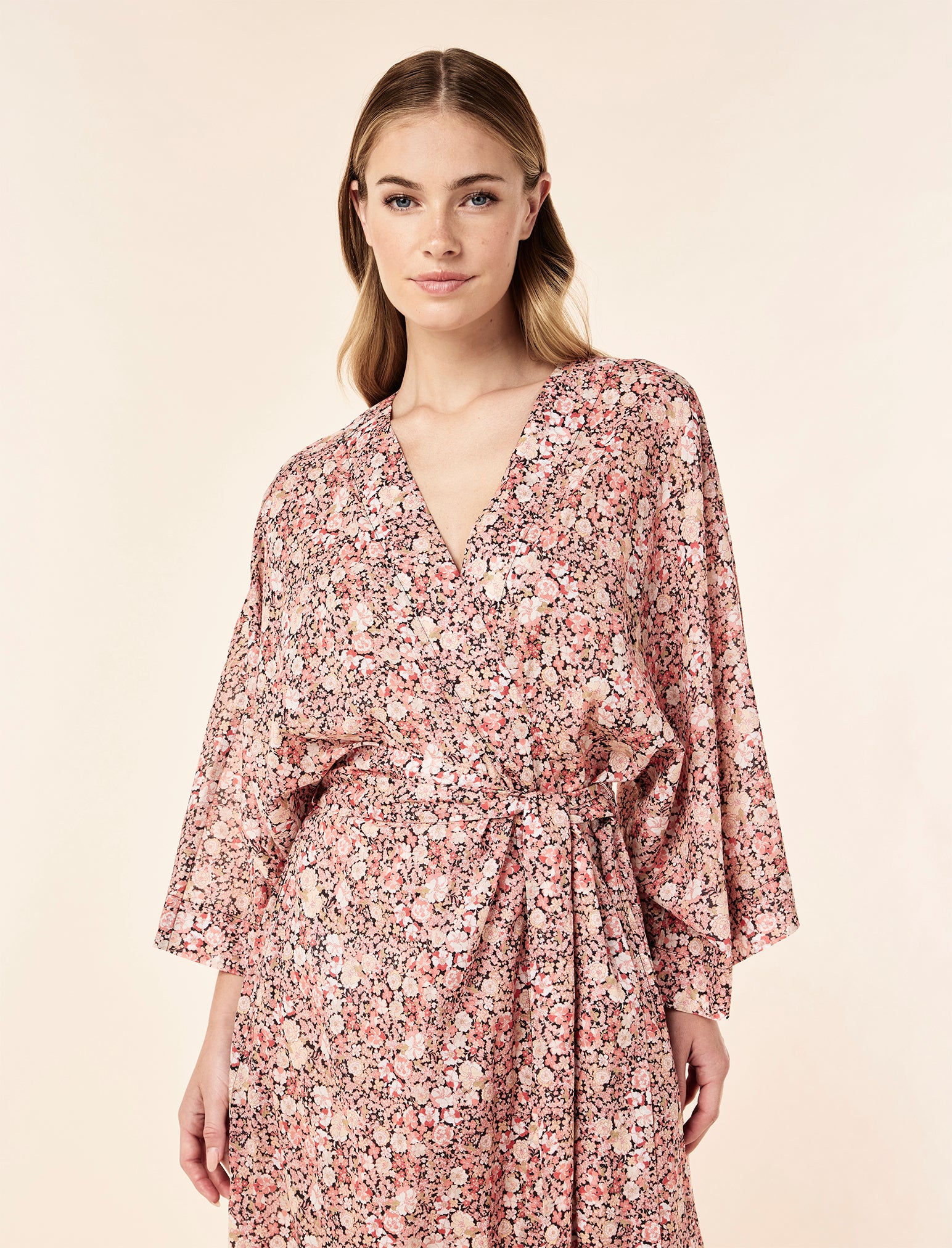 Carly Floral Maxi Kimono Robe