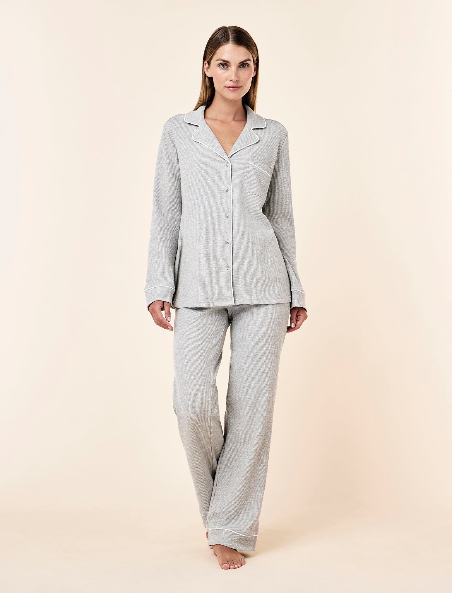 Claire Cotton Waffle Full Length PJ Set