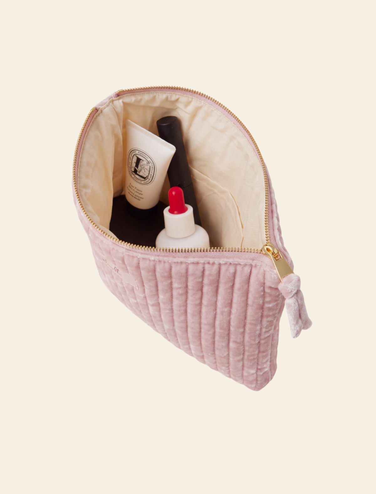 Velvet Quilted Cos Bag