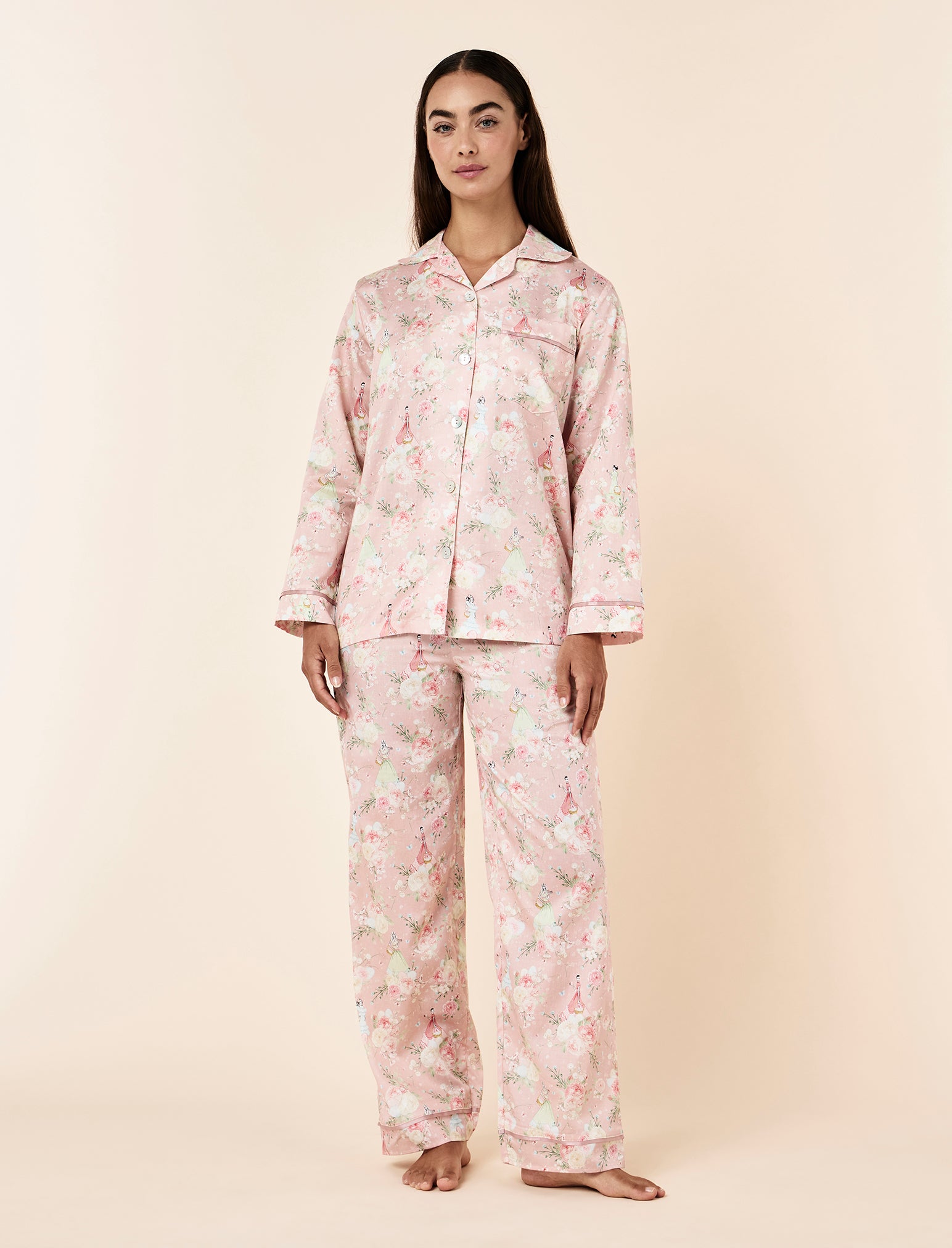 Blush Baskets Full Lentgh PJ Set