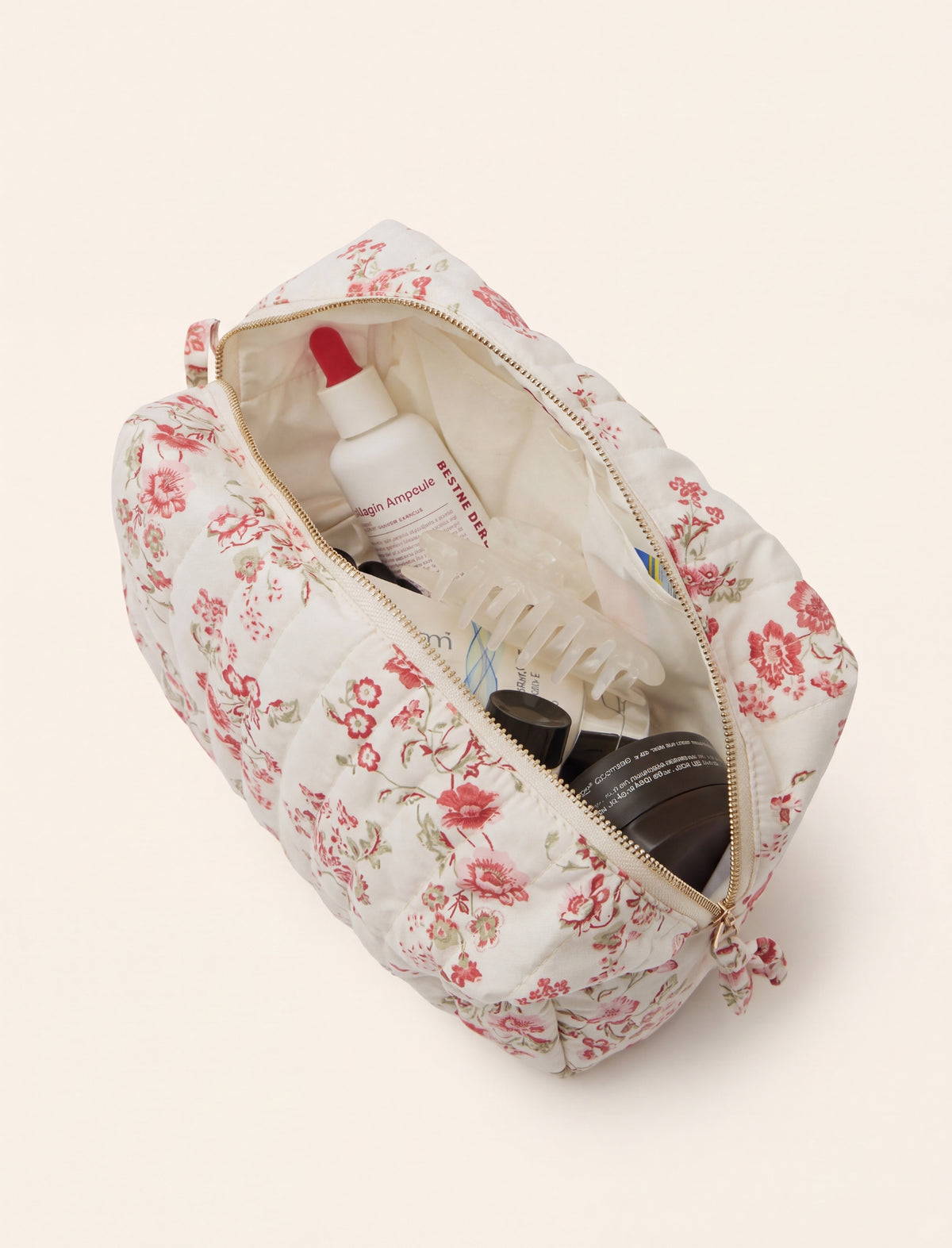 Floral Quilted Cos Bag