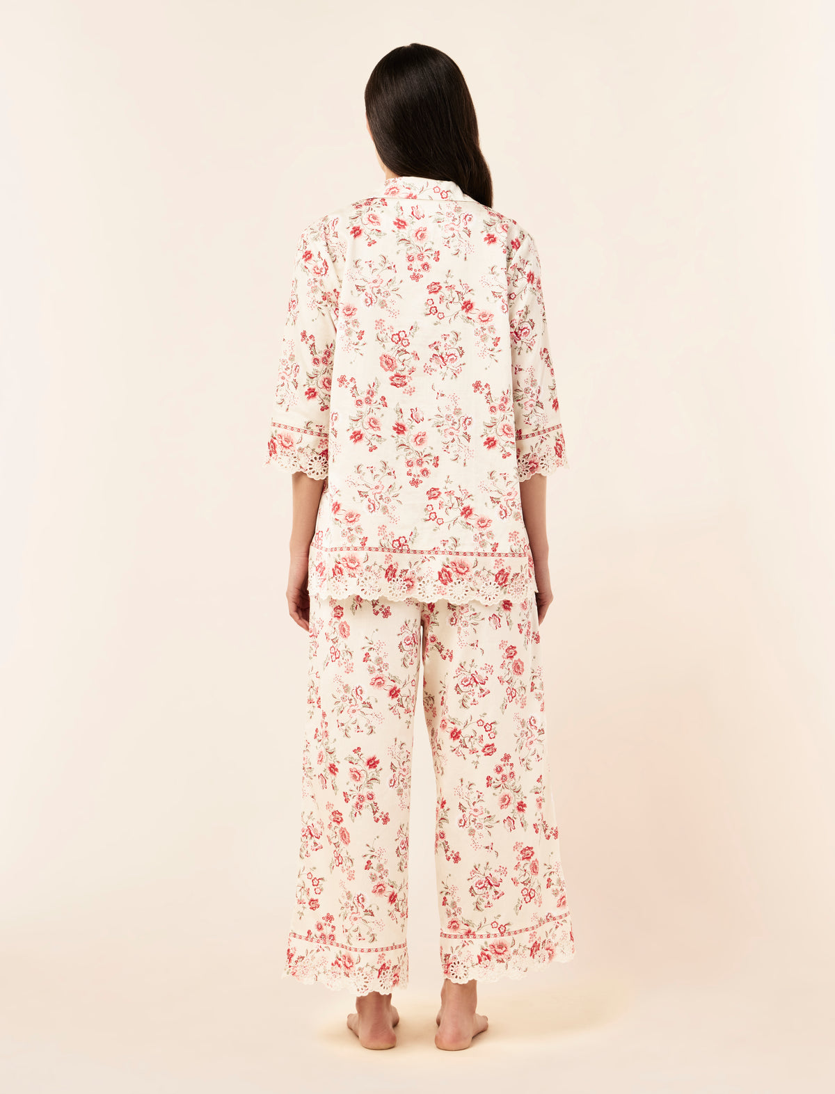 Border Floral Crop PJ Set