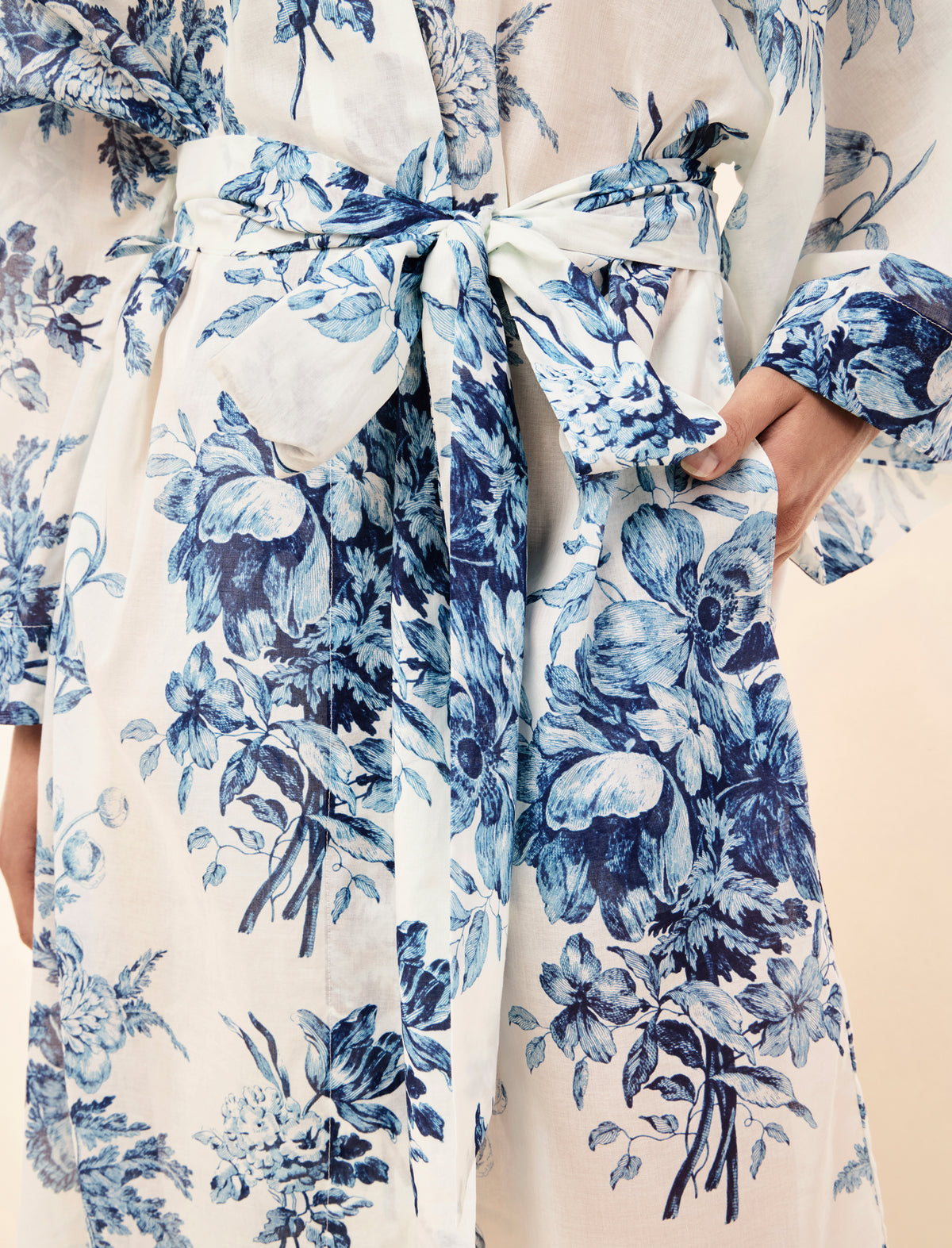 Karen Walker Romantic Floral Midi Wide Sleeve Robe