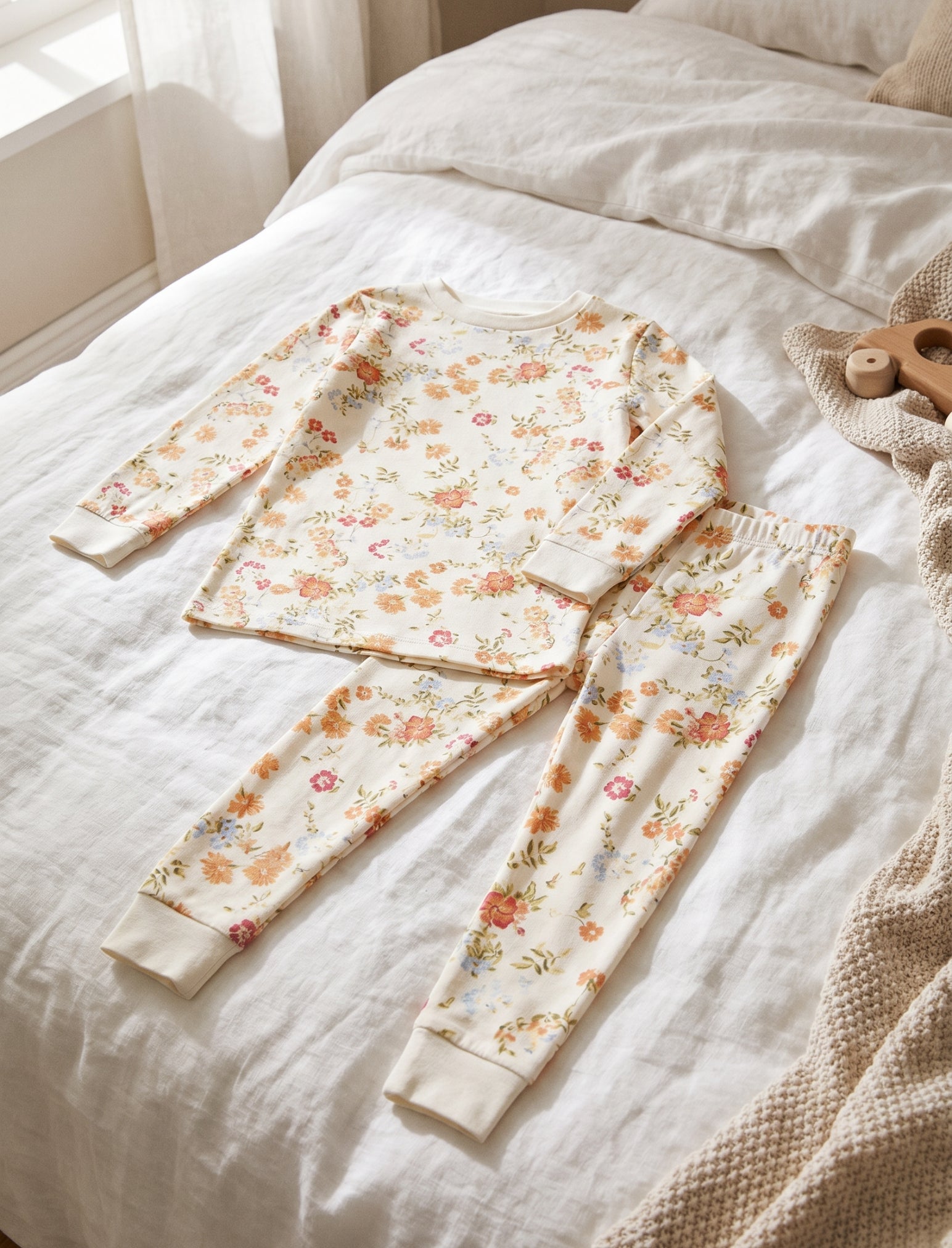 Kids Amber Knit Full Length PJ Set