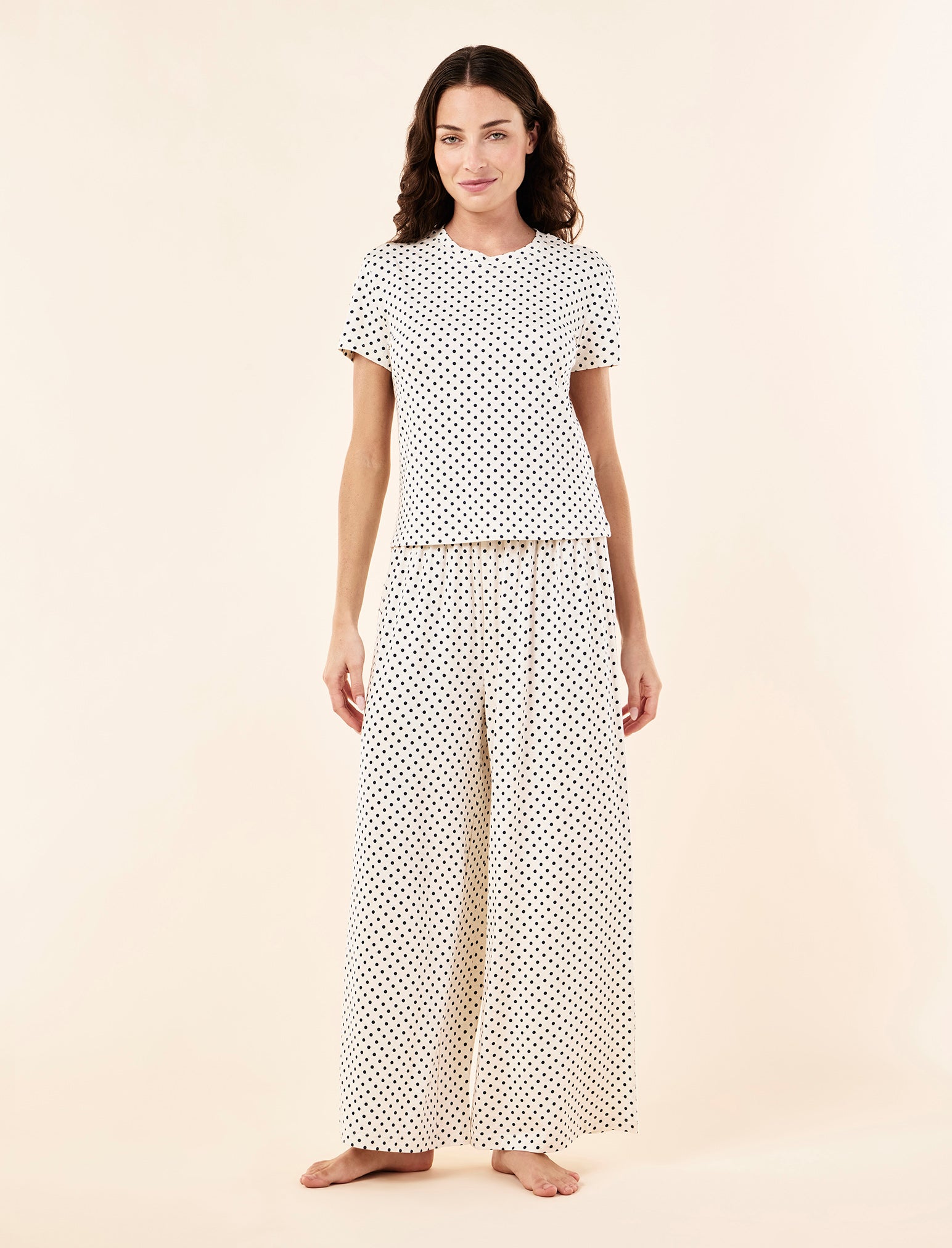 Kate Modal Soft Tee & Wide Leg Pant