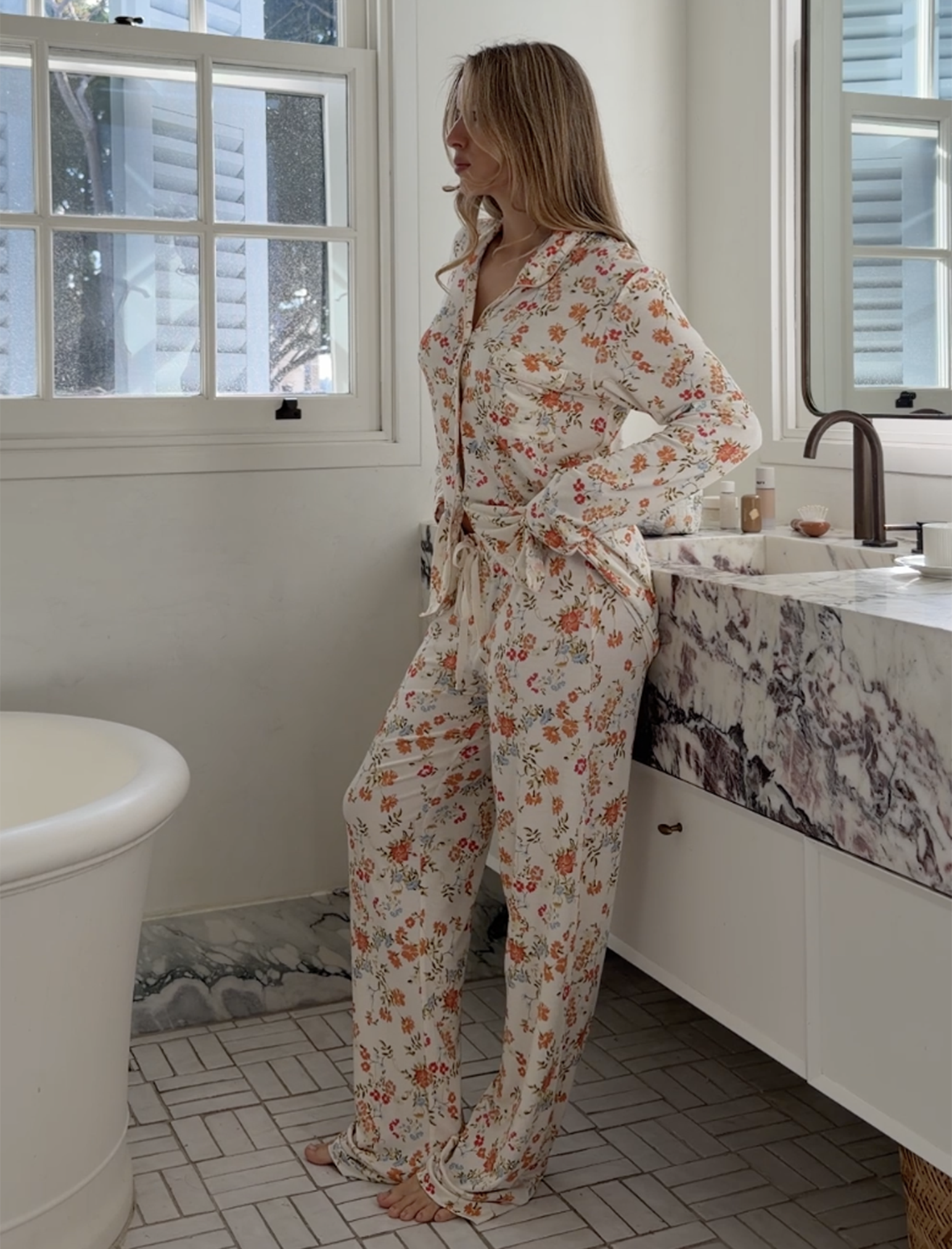 Kate Modal Soft Full Length PJ Set