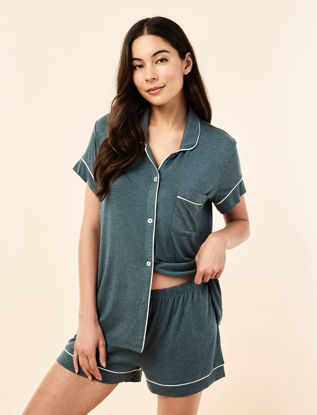 Kate Modal Soft Boxer PJ Set