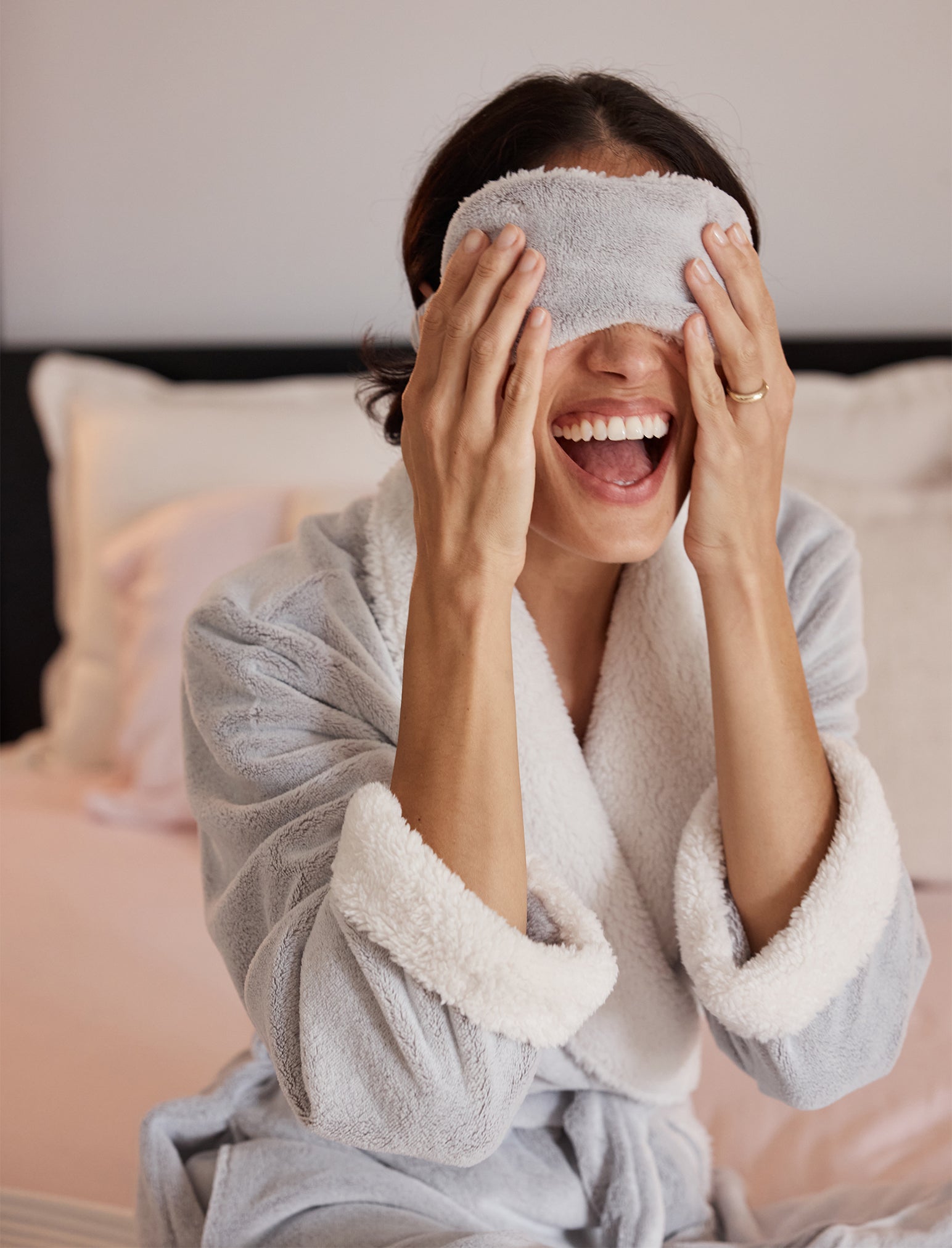 Plush Sherpa Robe & Sleep Mask