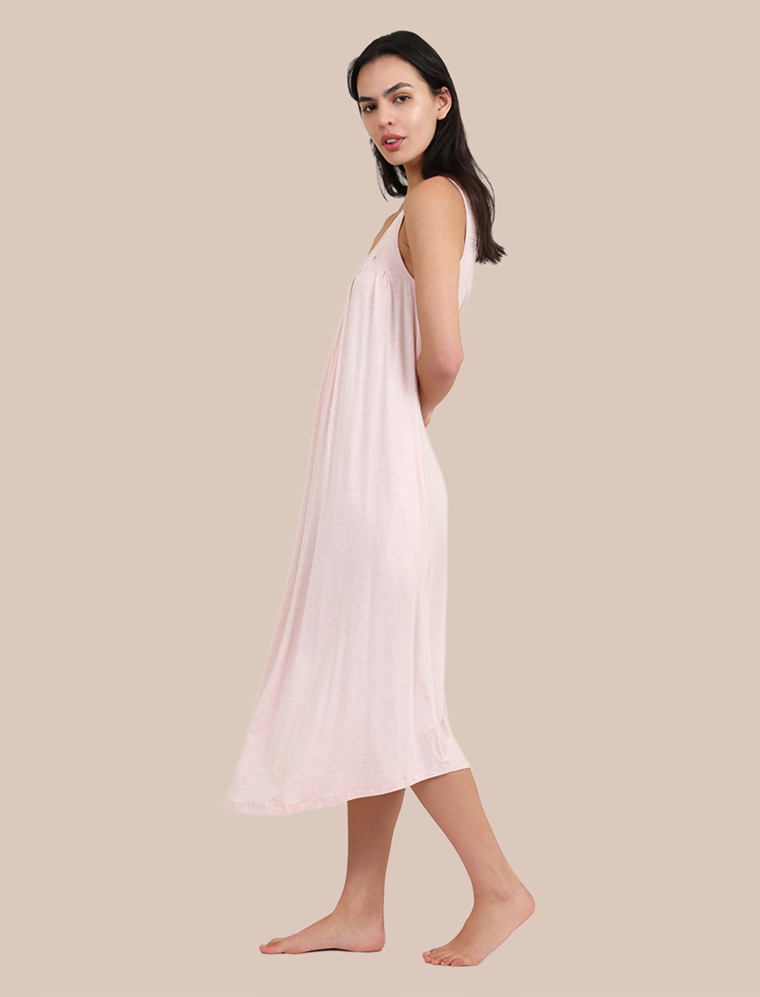 Kate Modal Soft Pleat Front Maxi Nightie