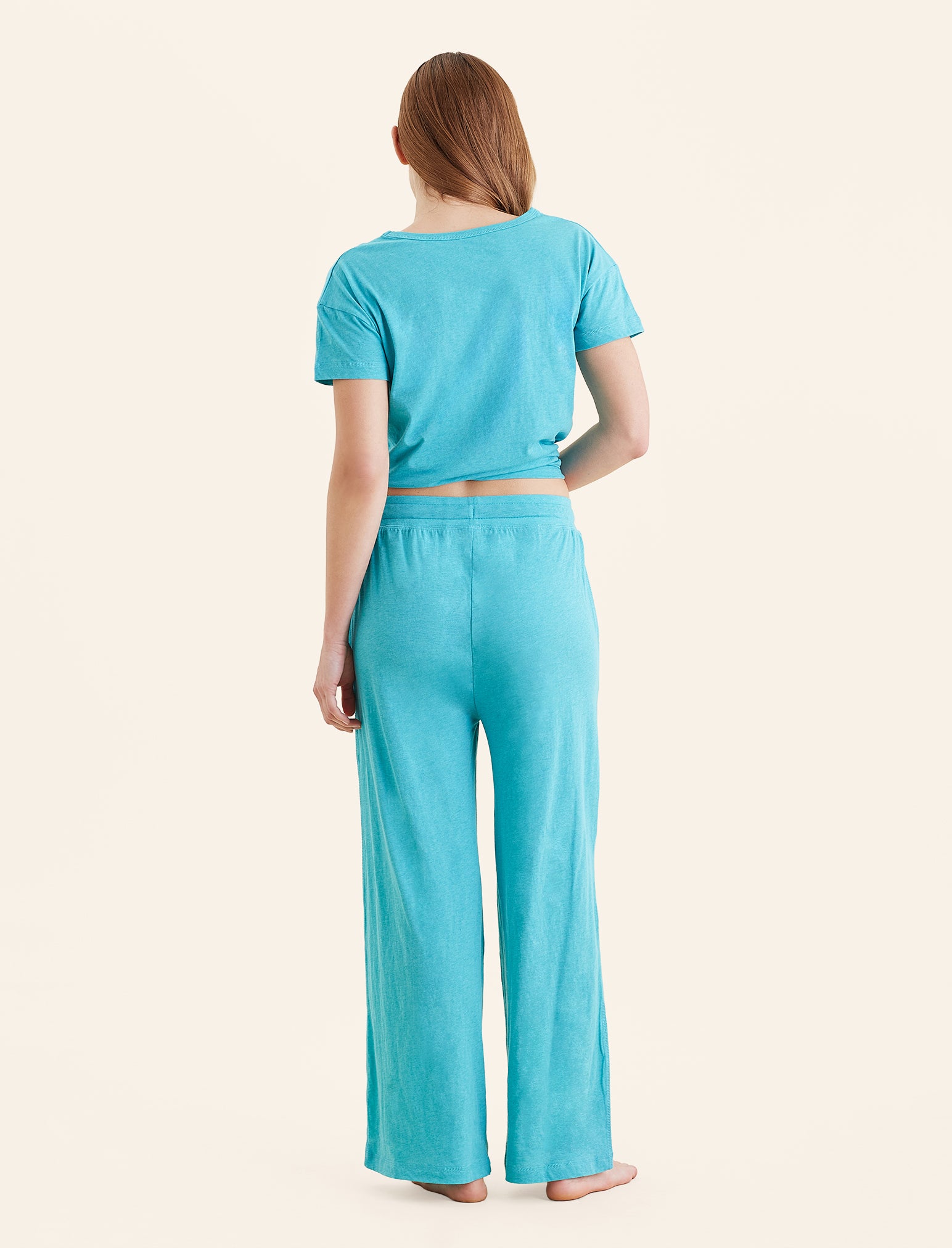 Jada Organic Cotton Knit Wide Leg Pant