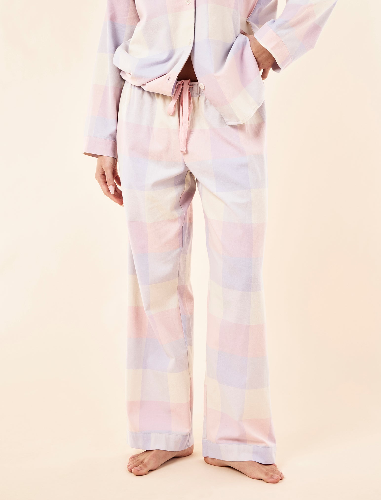 Organic Cotton Plaid Full Length PJ Set