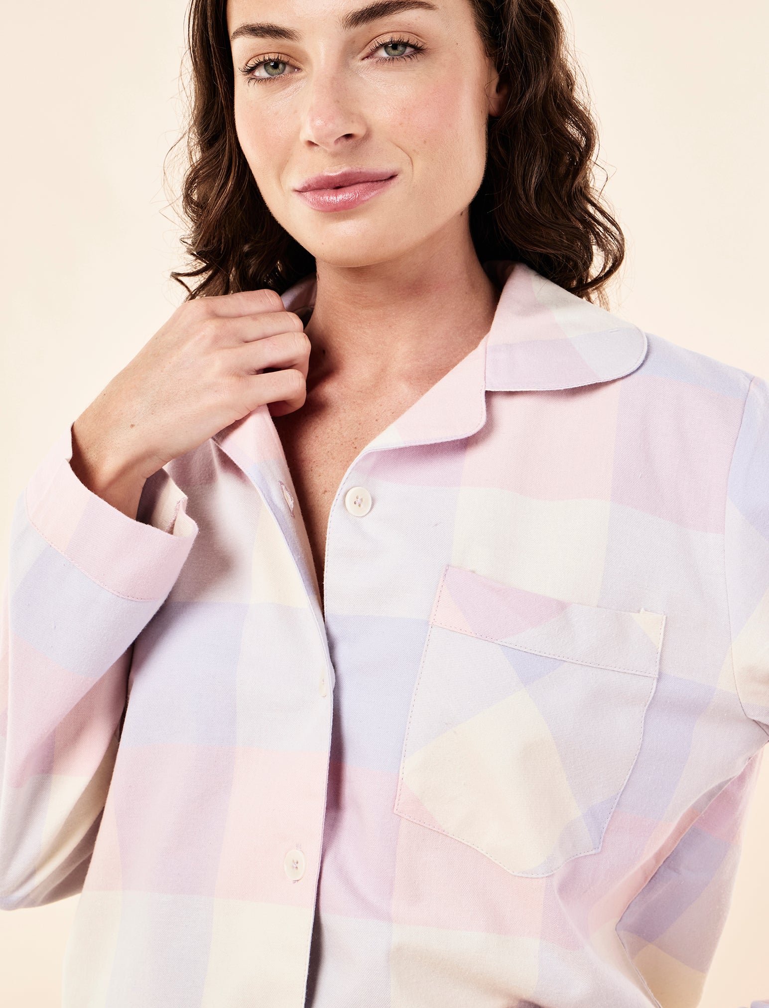 Organic Cotton Plaid Full Length PJ Set