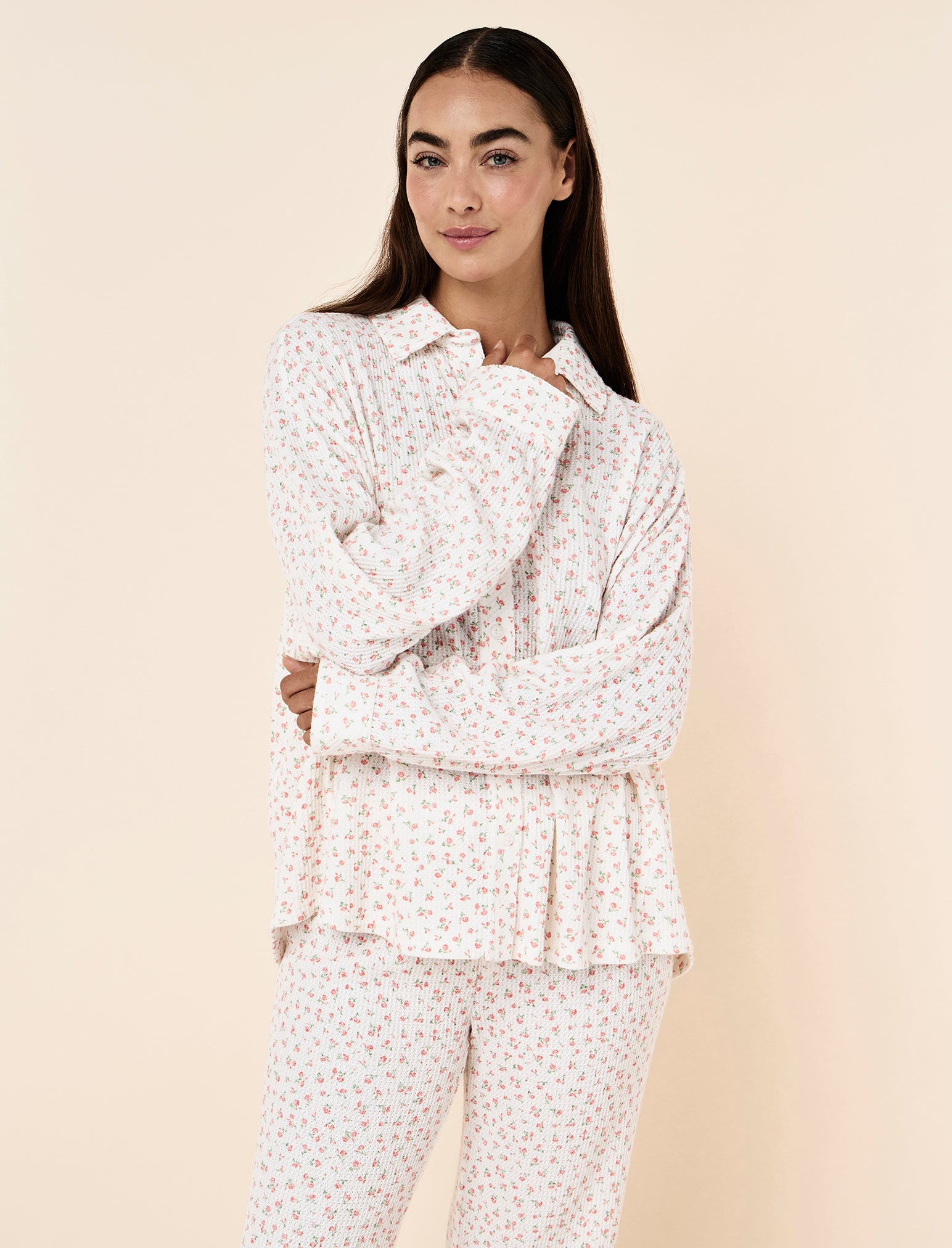 Super Soft Waffle Full Length PJ Set