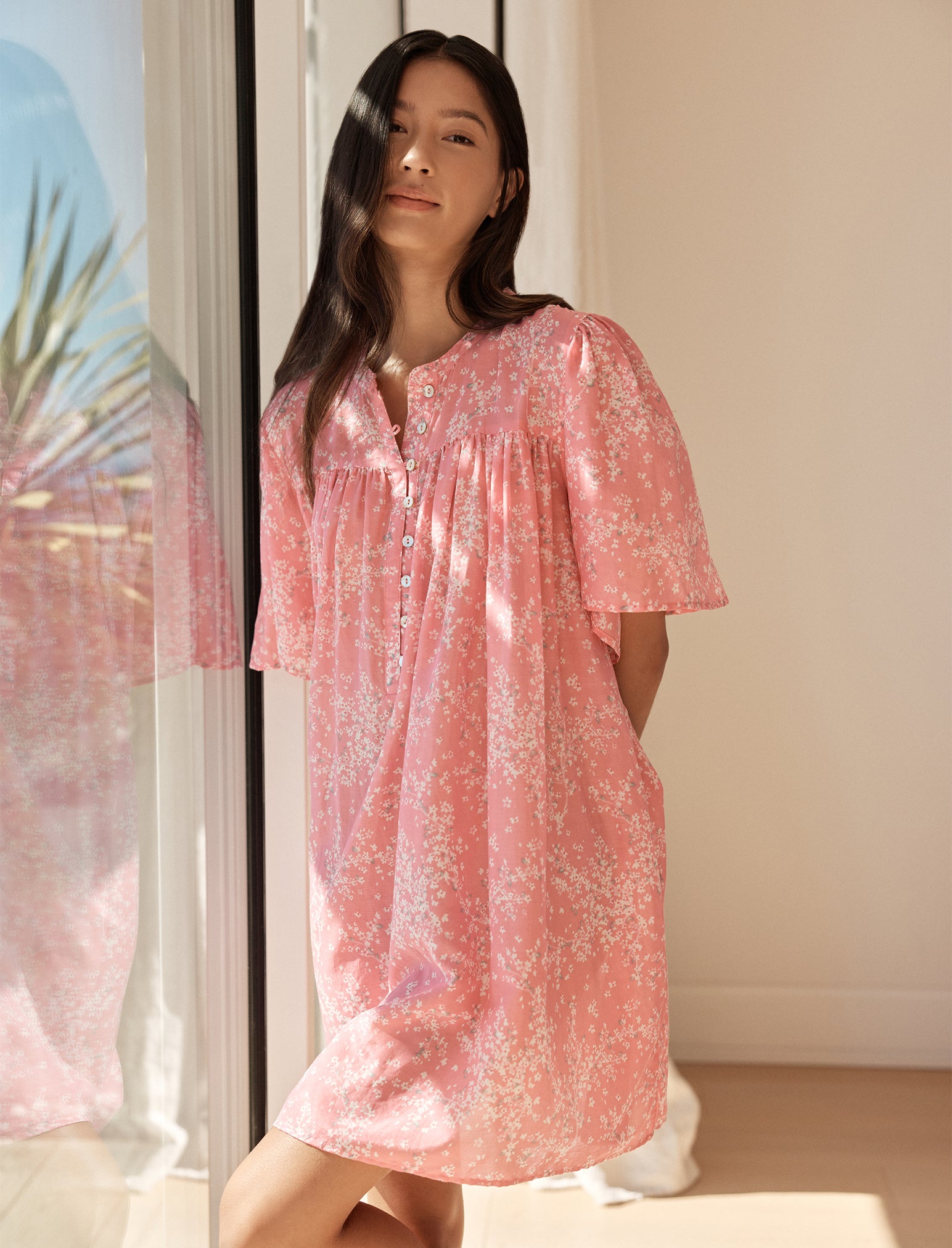 Cheri Blossom Smocked Nightie