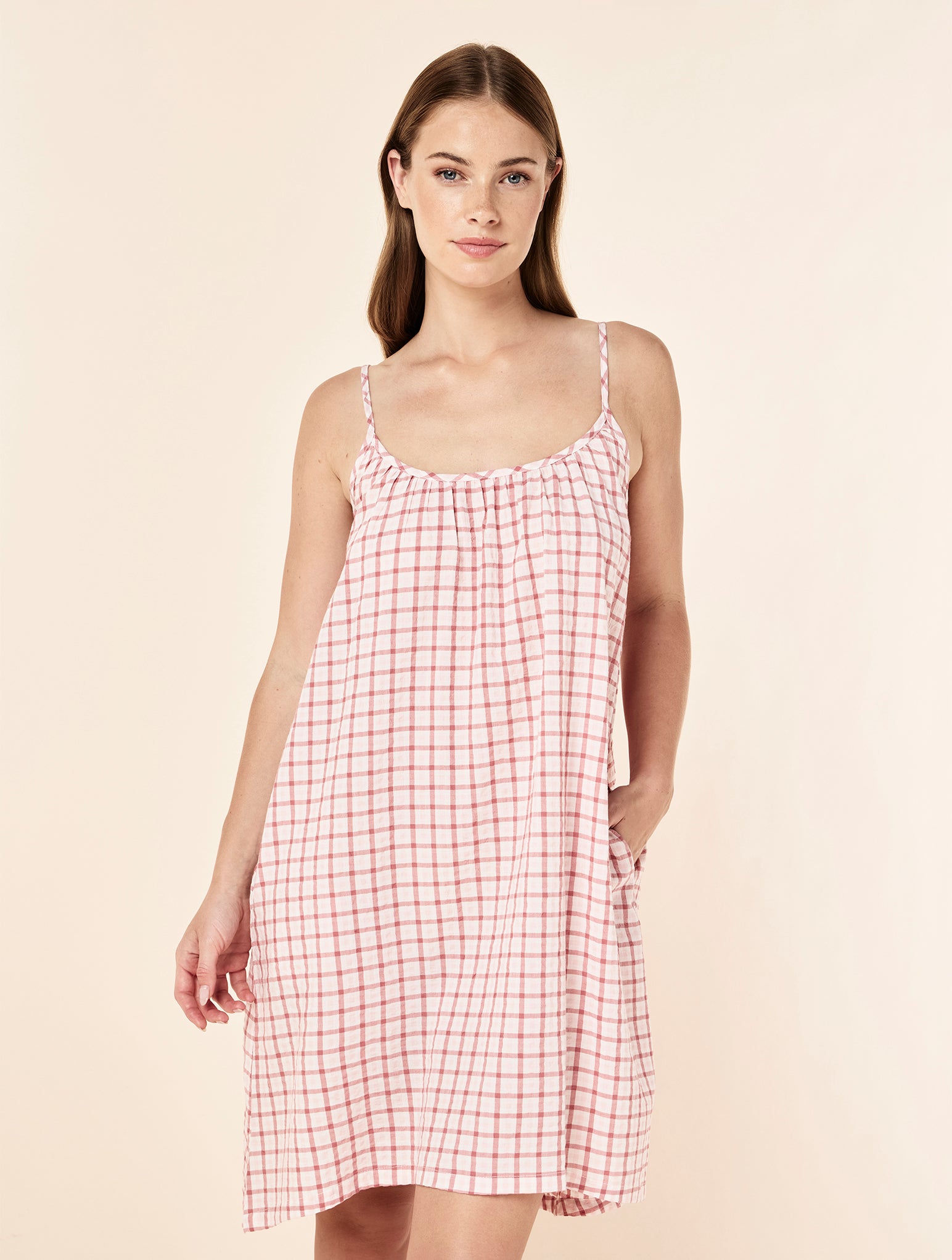 Seersucker Strappy Nightie