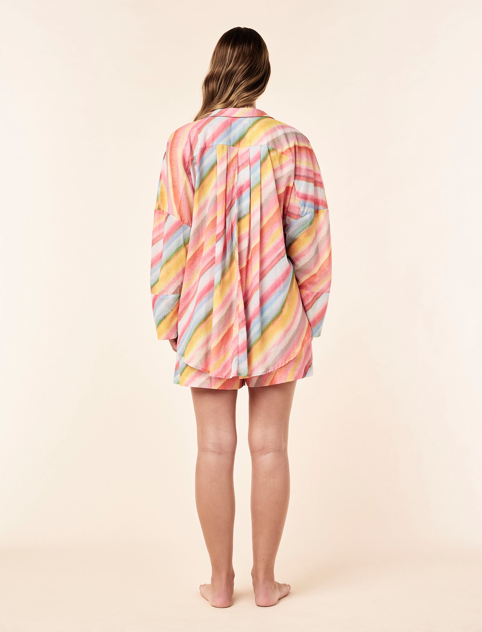 Sophie Stripe Long Sleeve Boxer PJ Set