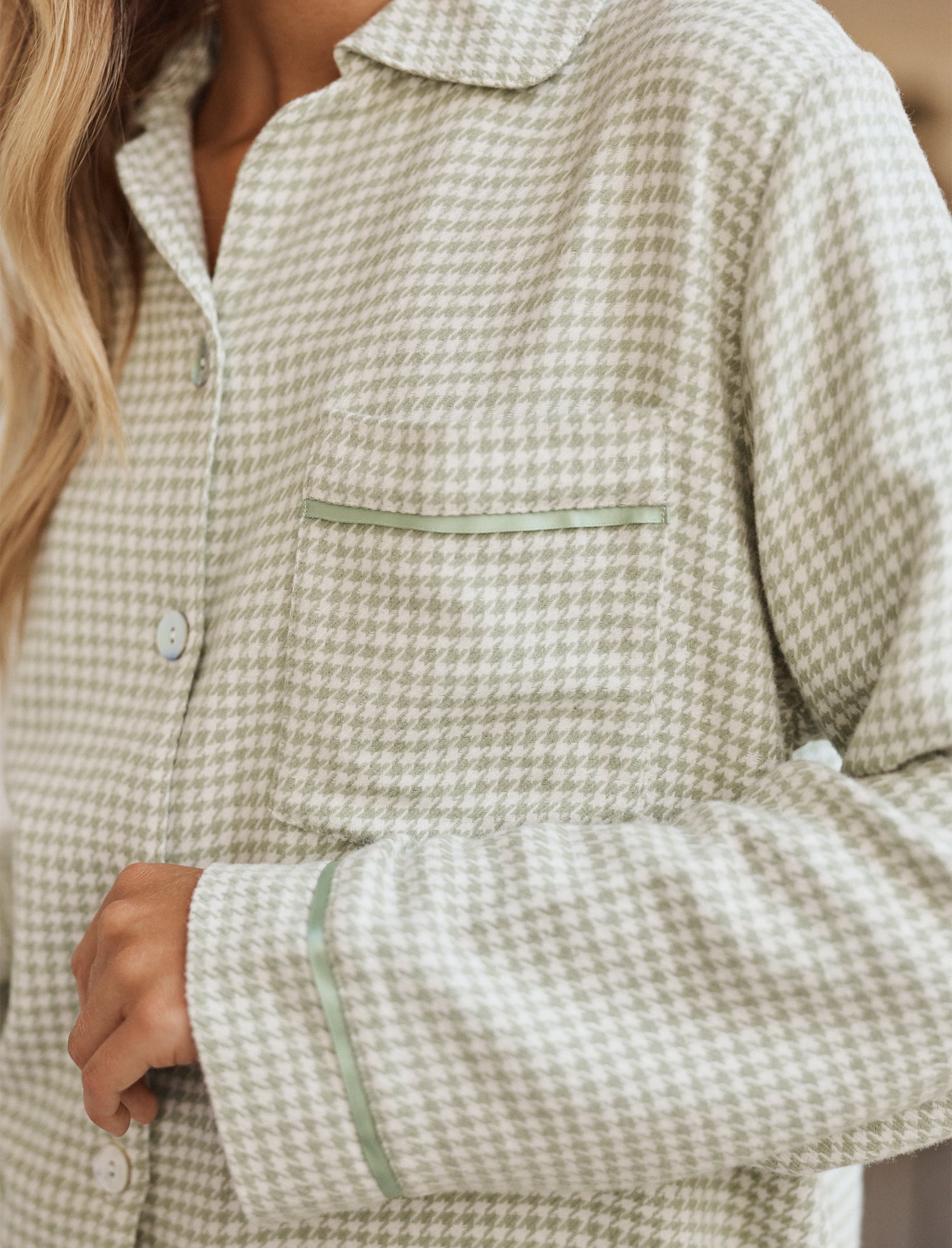 Houndstooth Cosy Full Length PJ Set