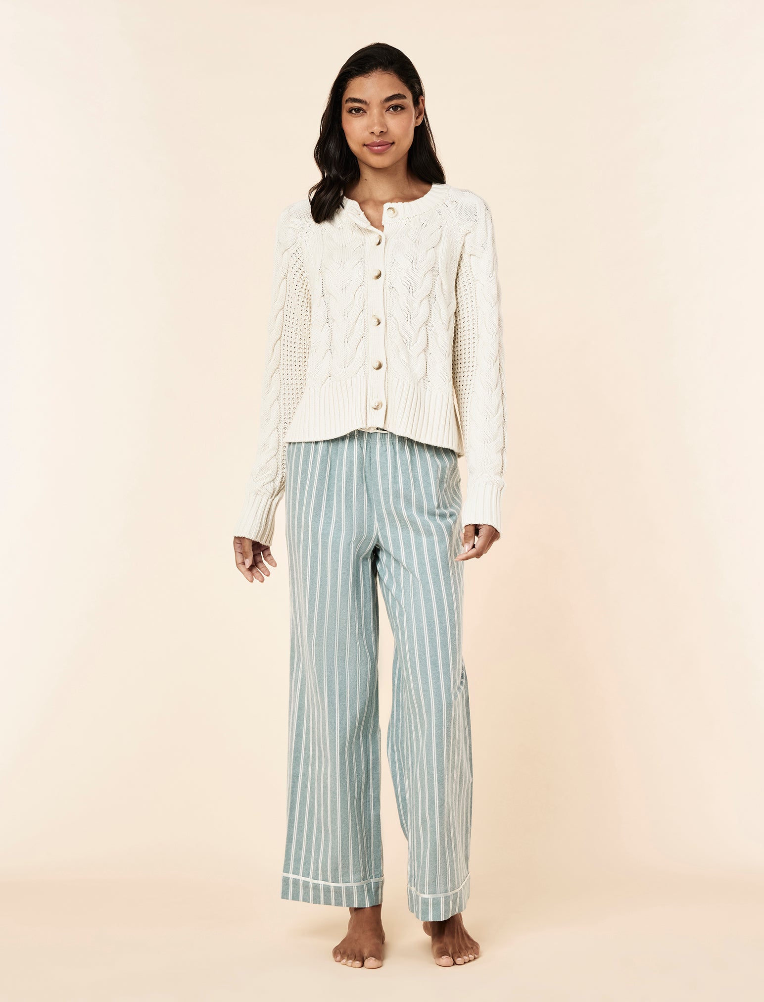 Cosy Cable Cotton Cashmere Cardi