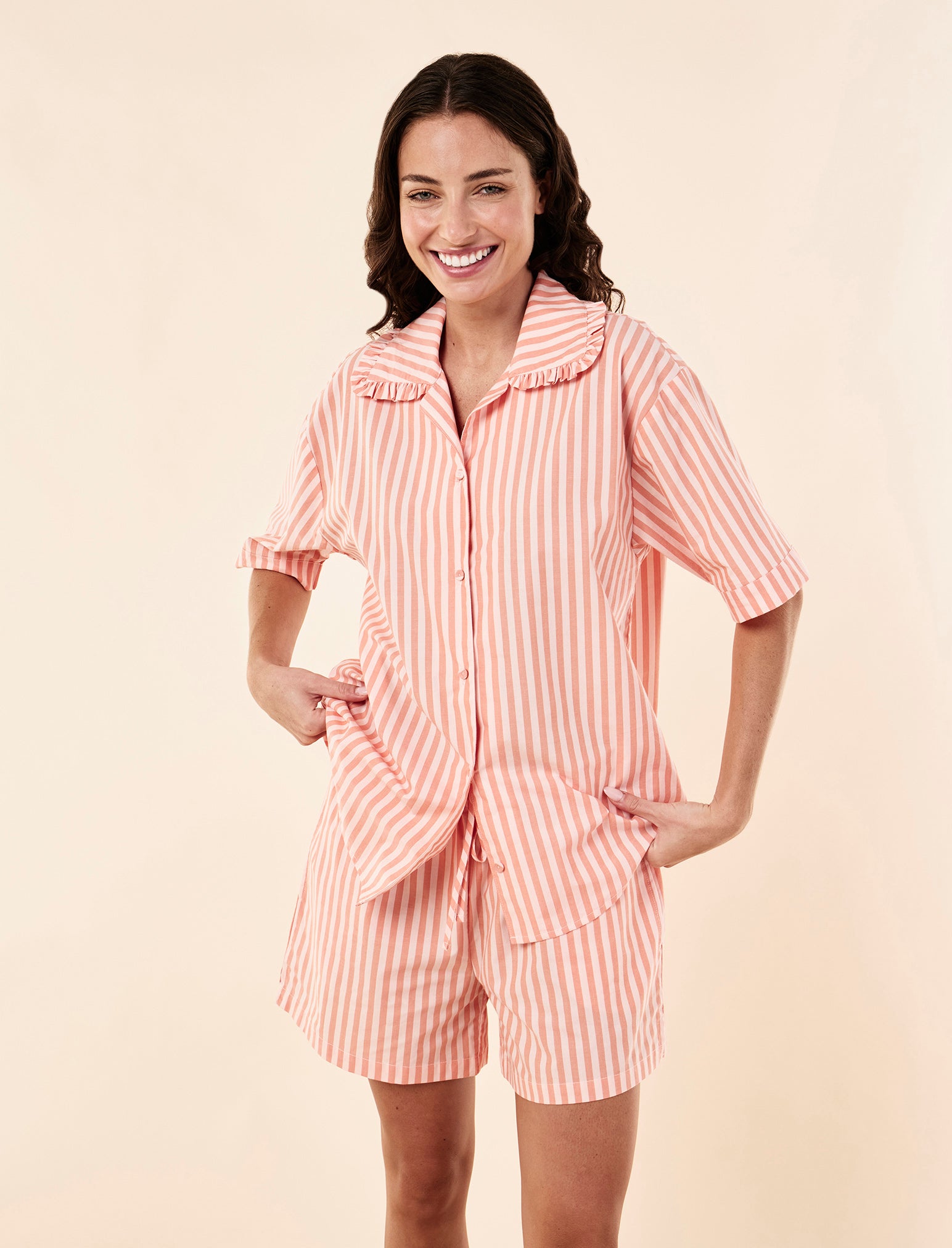 Butterscotch Stripe Boxer PJ Set