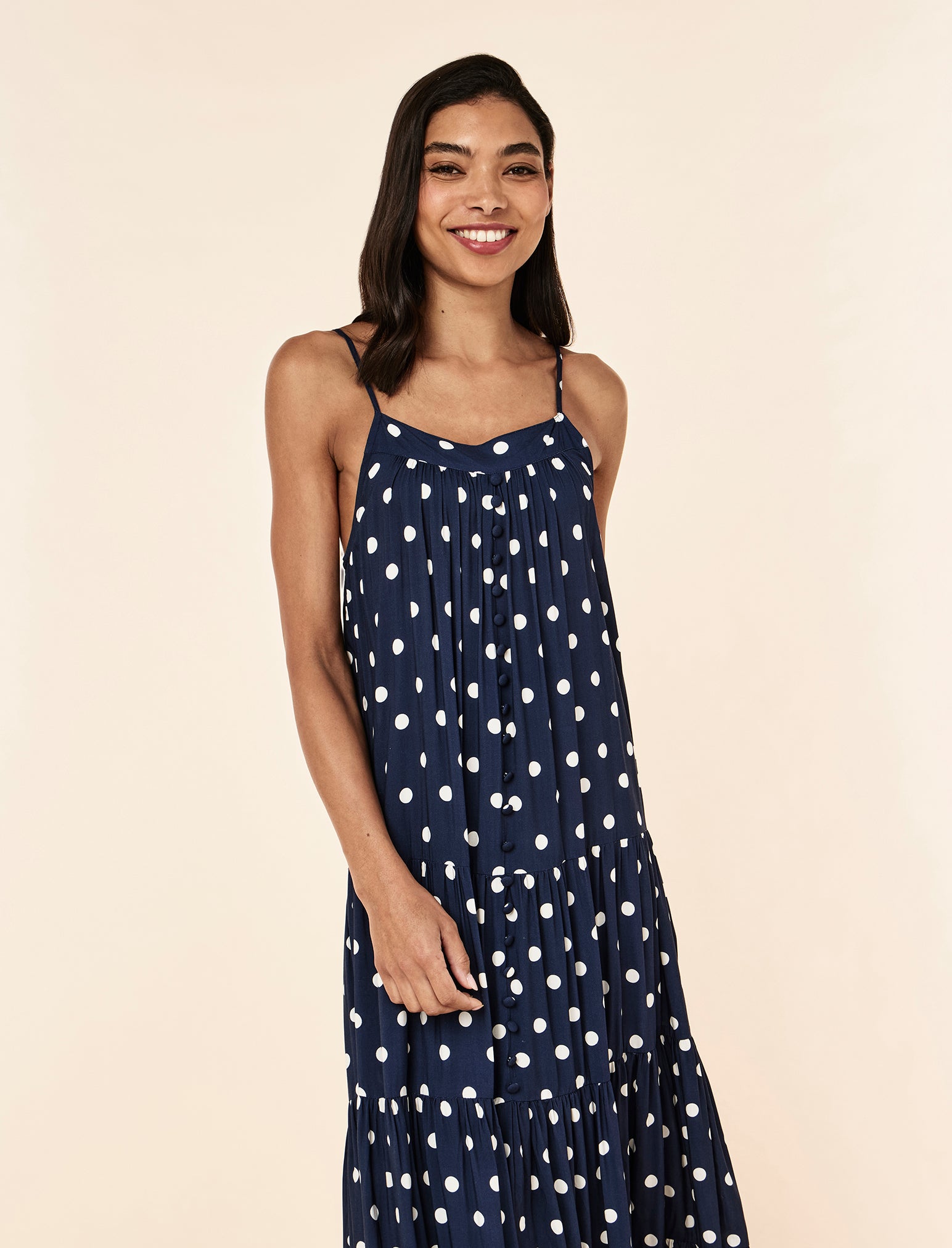 Spot Tiered Maxi Nightie