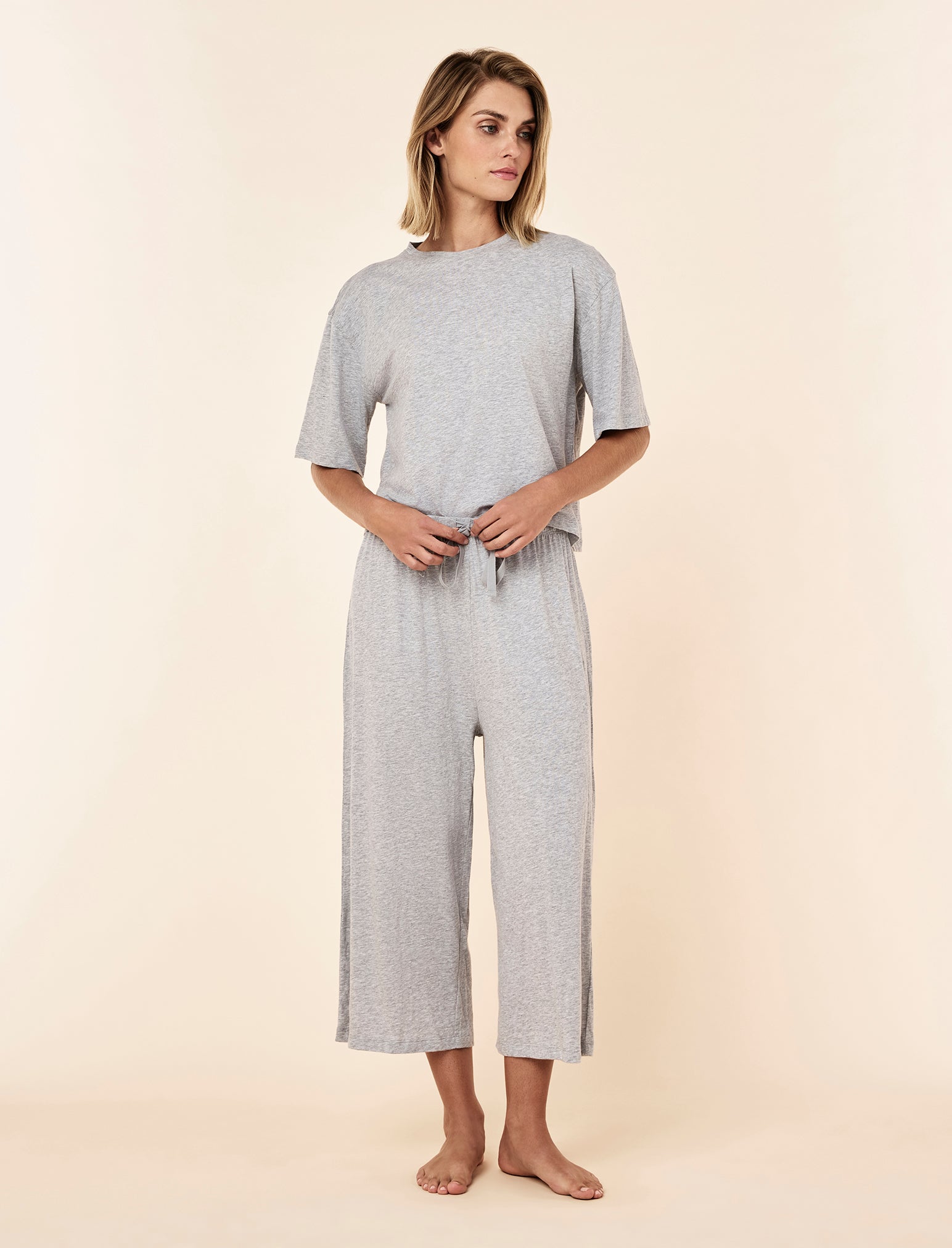 Jada Organic Cotton Knit Crop Pant
