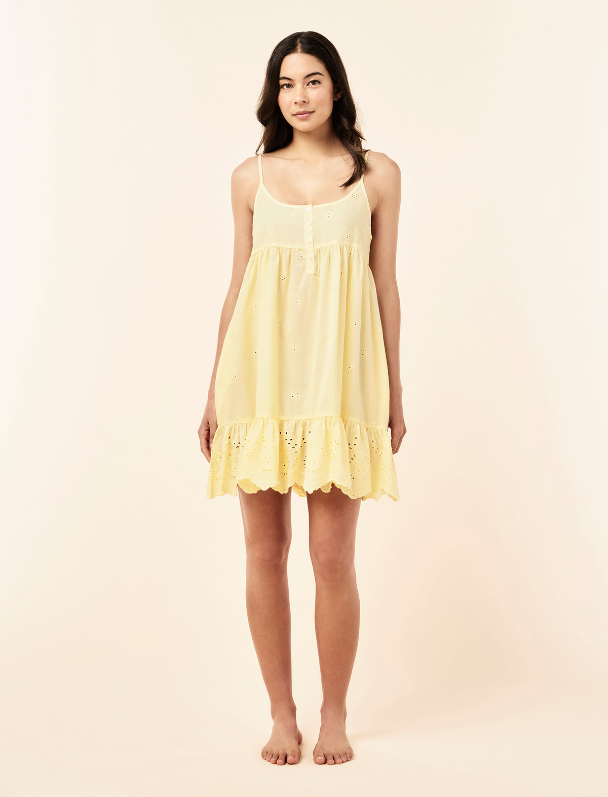 Isabella Strappy Frill Hem Nightie