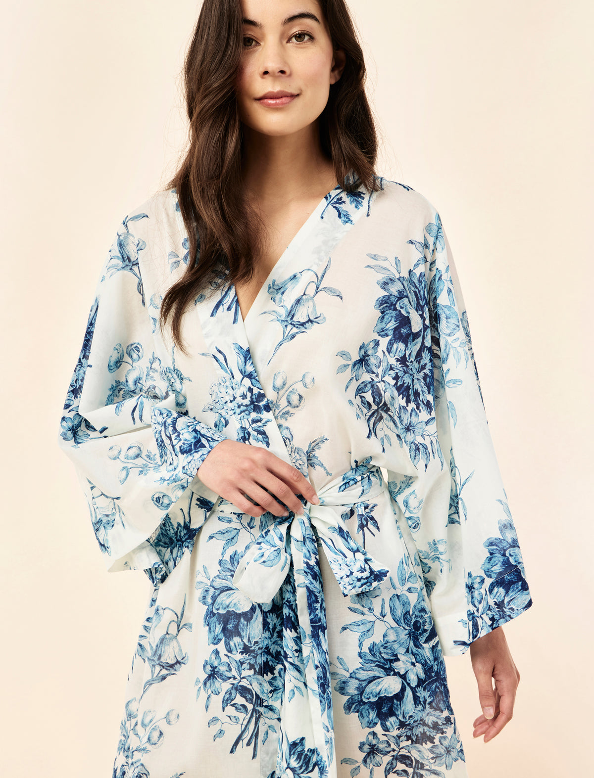 Karen Walker Romantic Floral Midi Wide Sleeve Robe