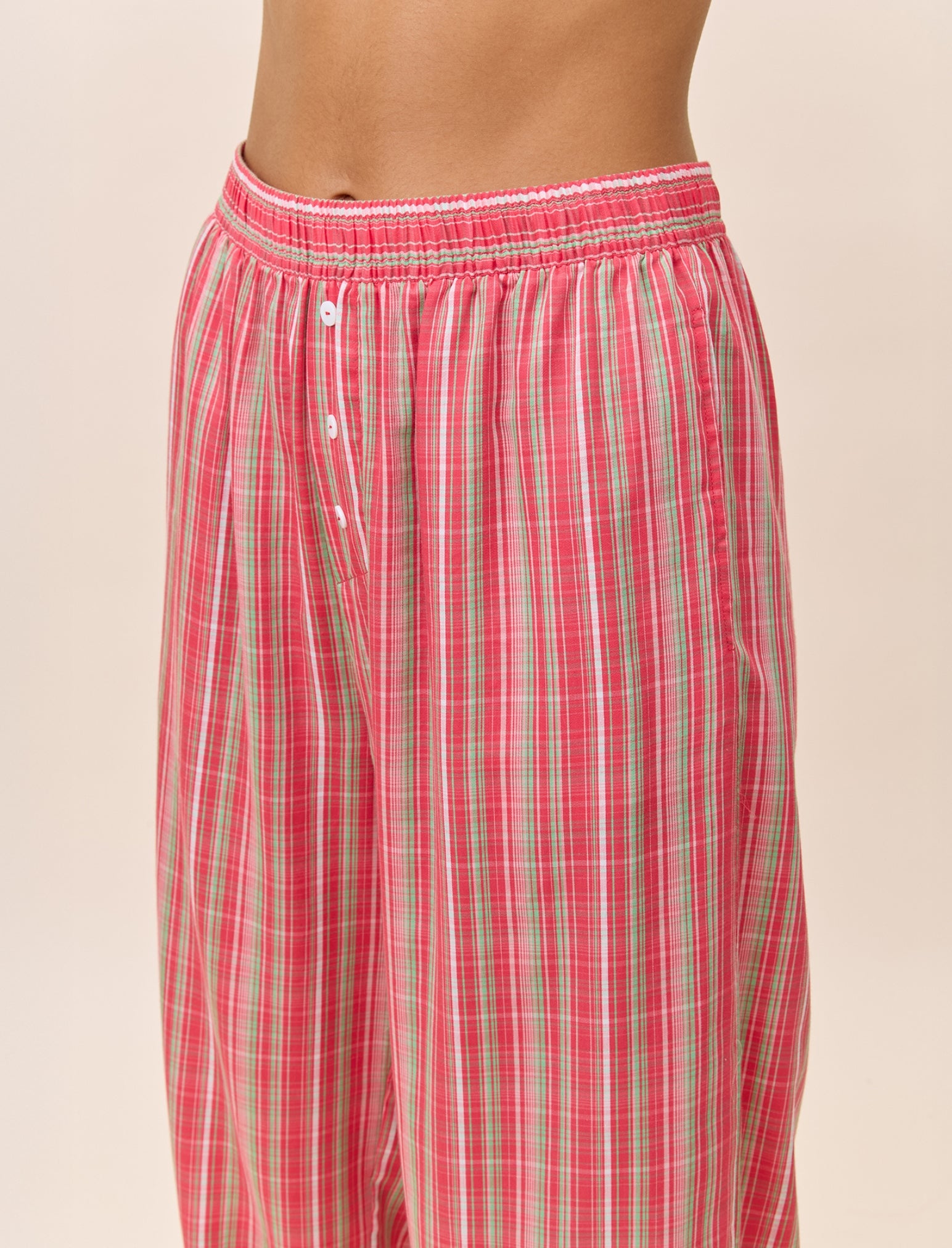 Holiday Plaid Full Length Pant