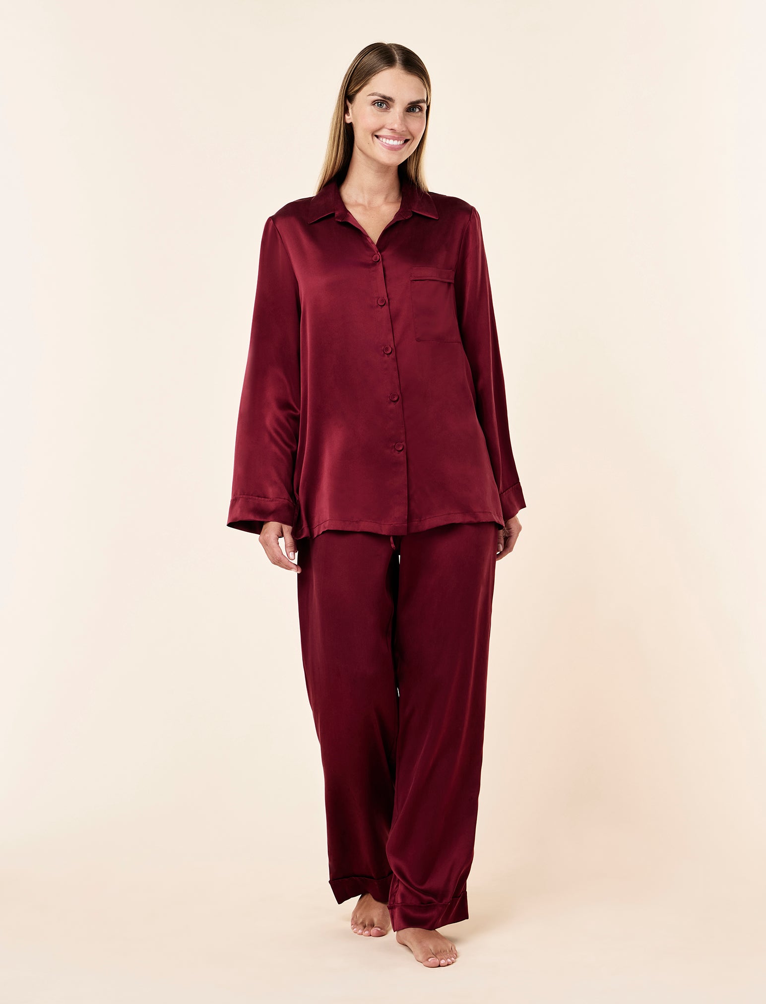 Audrey Washable Silk Full Length PJ