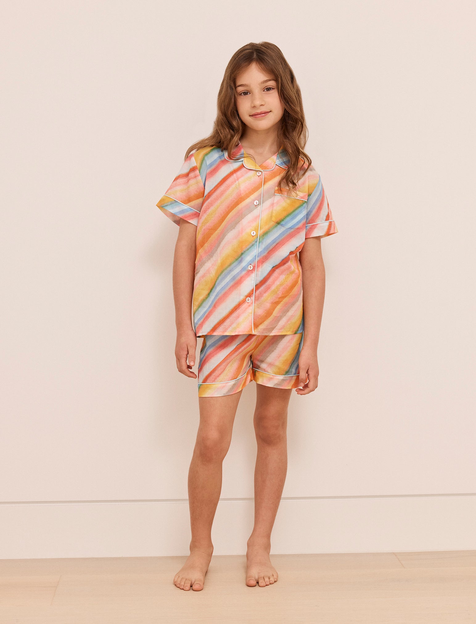 Kids Sophie Stripe Woven Boxer PJ Set