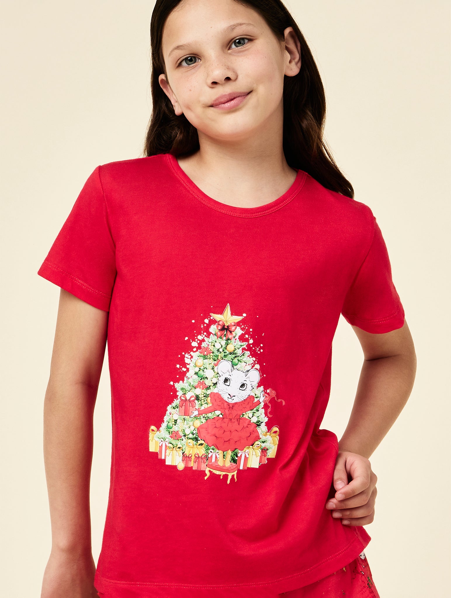 Claris The Mouse Kids Knit Placement PJ Set