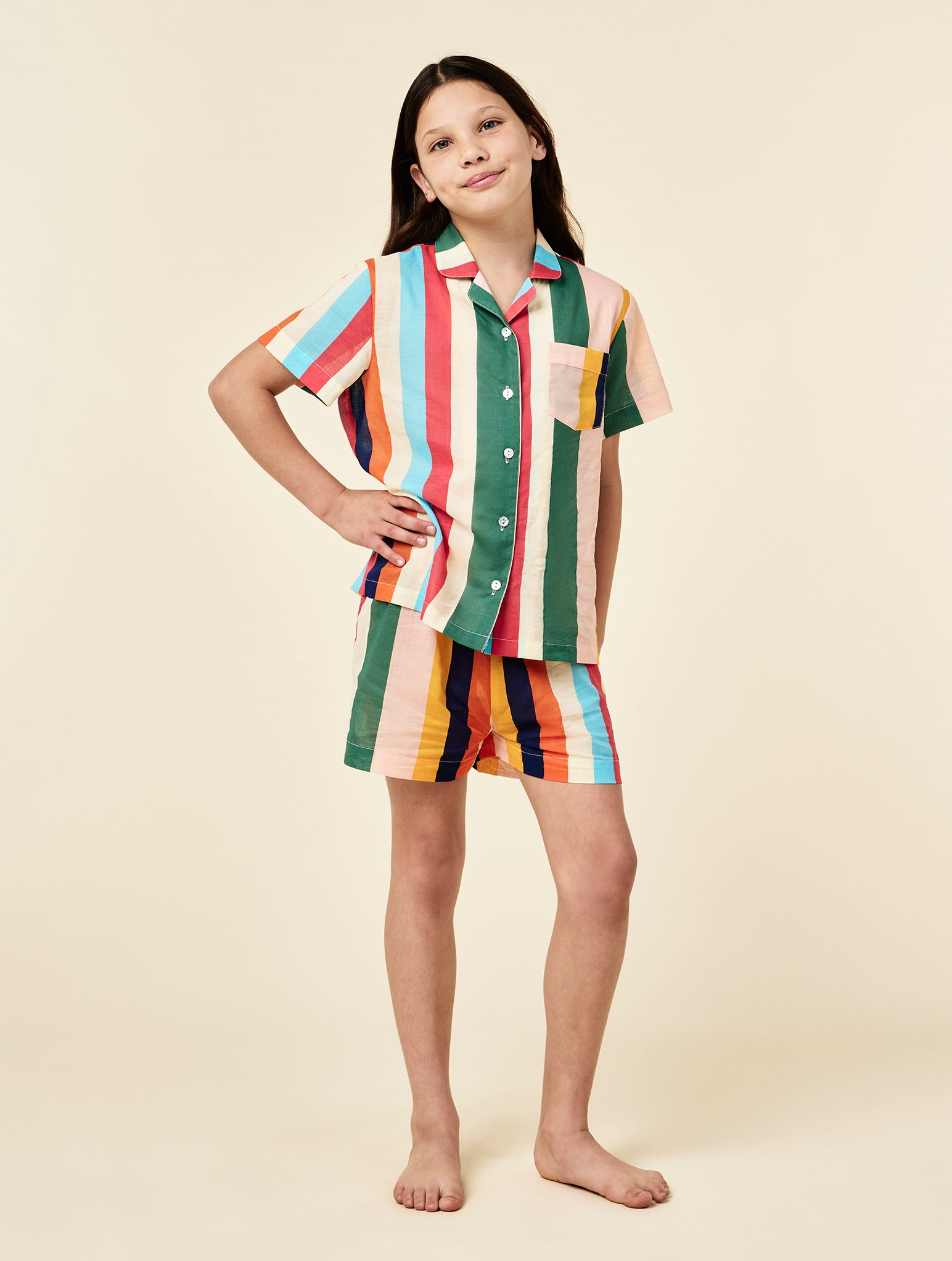 Kids Holiday Stripe Boxer PJ