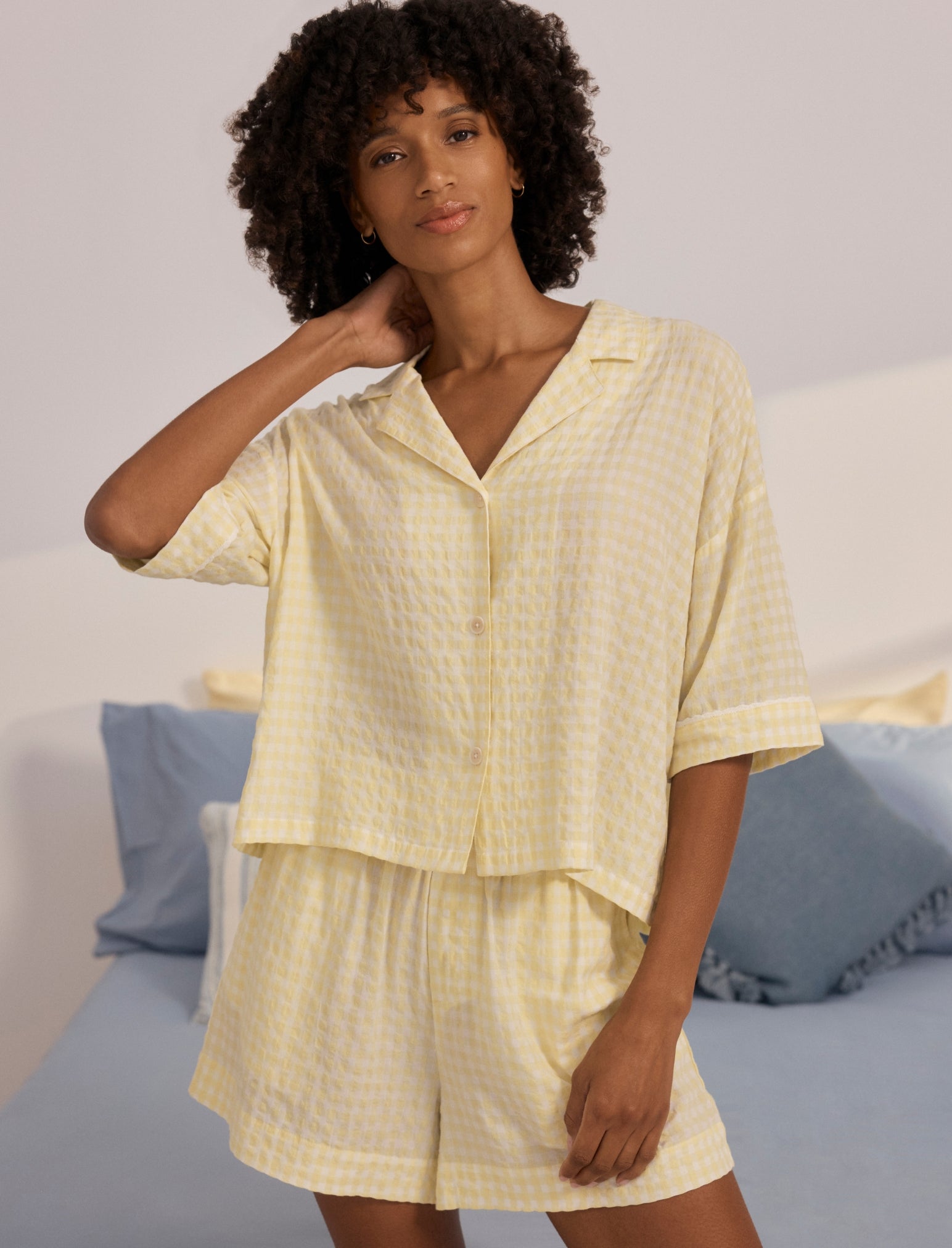 Seersucker Gingham Boxer PJ